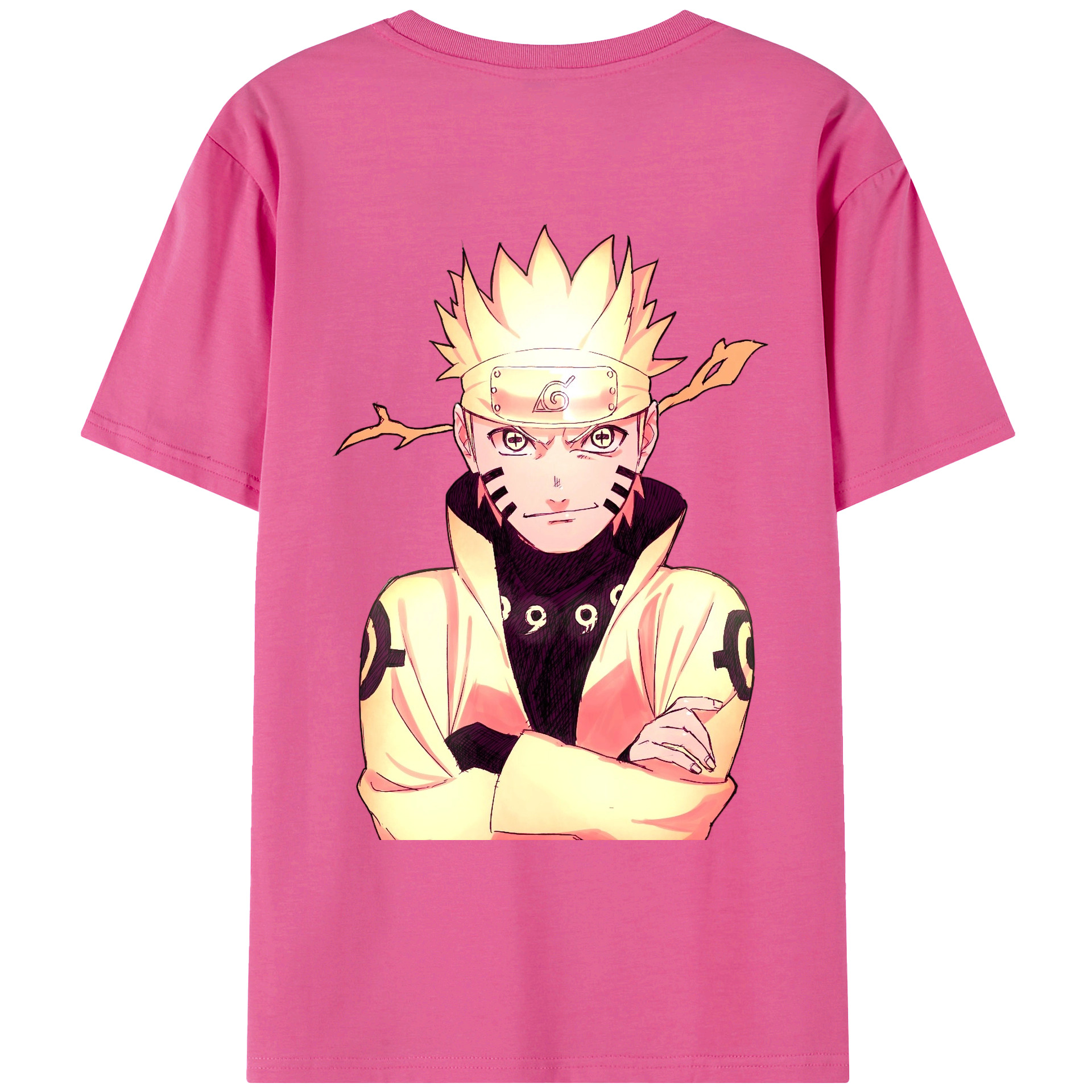 （画像用） NARUTO -ナルト- うずまき ナルト Uzumaki Naruto レディース半袖Tシャツ(バックプリント)
