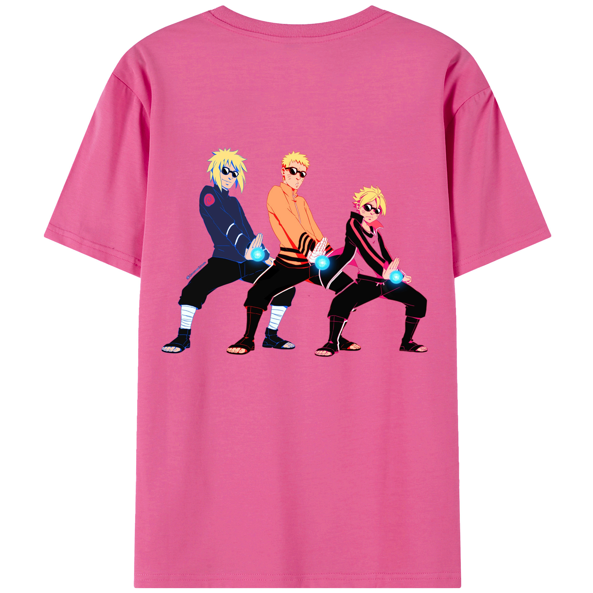 （画像用） NARUTO -ナルト- うずまき ナルト Uzumaki Naruto レディース半袖Tシャツ(バックプリント)