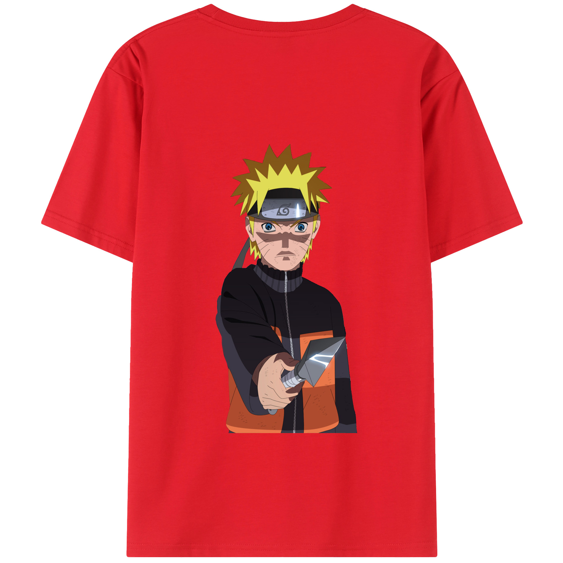 （画像用） NARUTO -ナルト- うずまき ナルト Uzumaki Naruto レディース半袖Tシャツ(バックプリント)