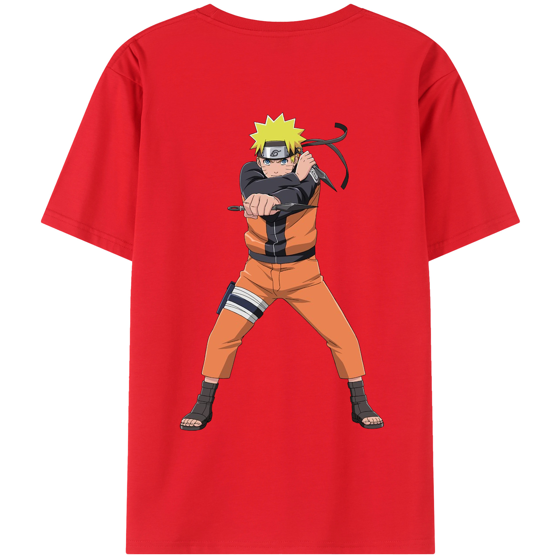 （画像用） NARUTO -ナルト- うずまき ナルト Uzumaki Naruto レディース半袖Tシャツ(バックプリント)
