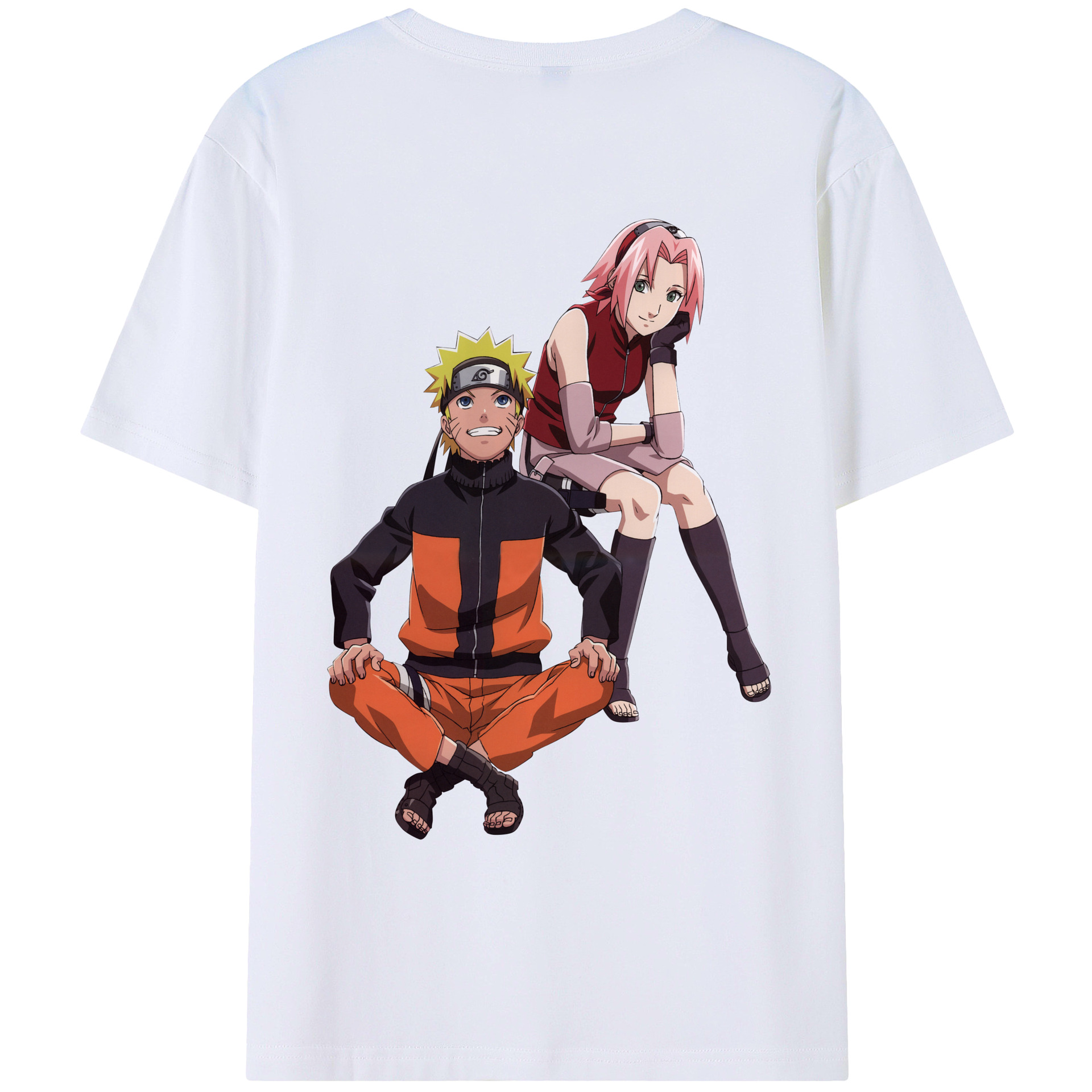 （画像用） NARUTO -ナルト- うずまき ナルト Uzumaki Naruto レディース半袖Tシャツ(バックプリント)