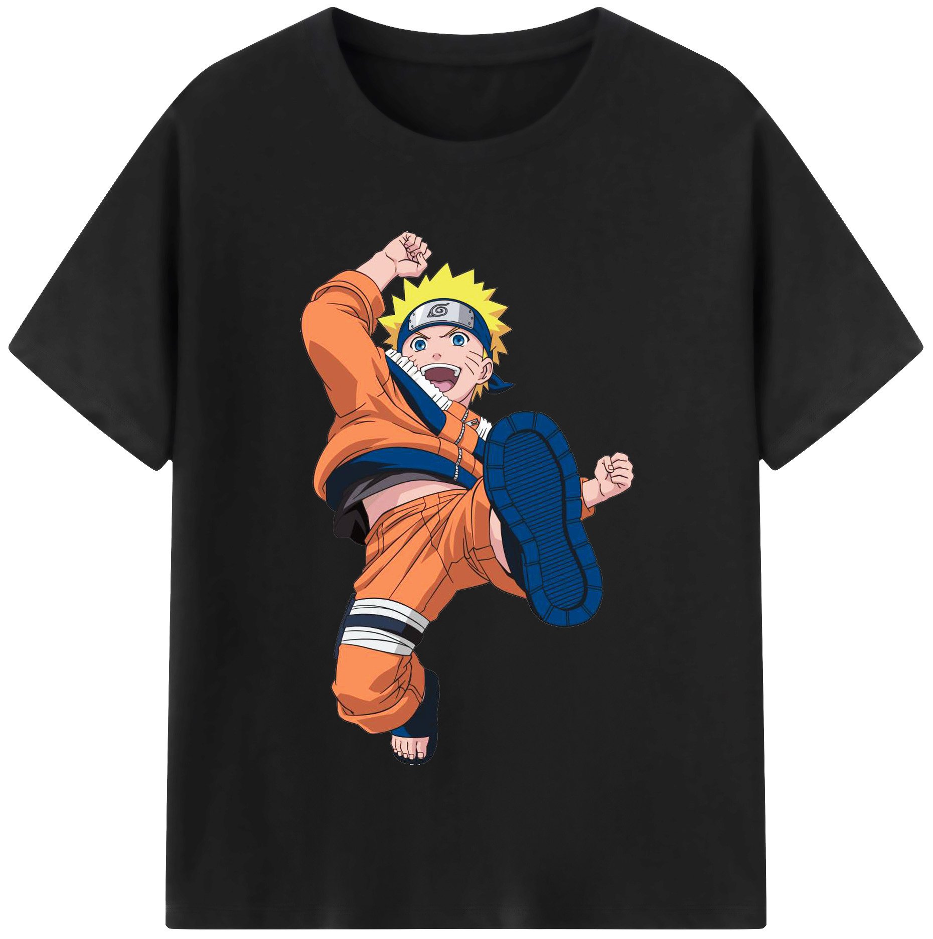（画像用） NARUTO -ナルト- うずまき ナルト Uzumaki Naruto レディースカジュアルプリントTシャツ（綿100％）