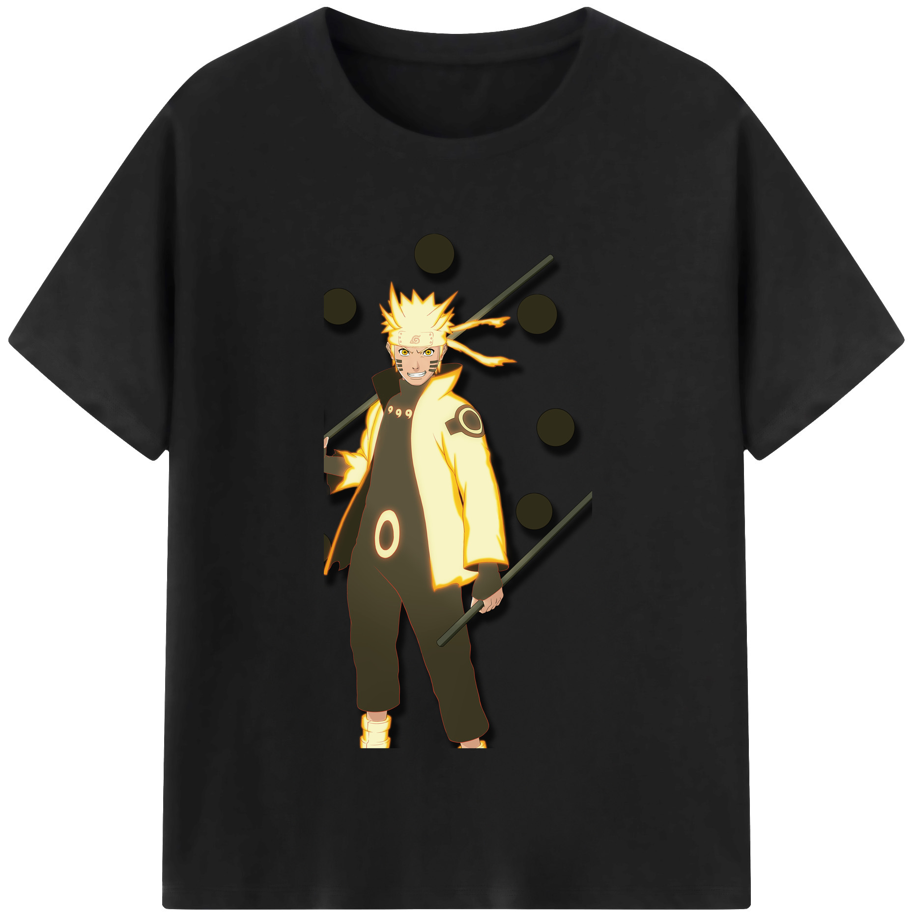 （画像用） NARUTO -ナルト- うずまき ナルト Uzumaki Naruto レディースカジュアルプリントTシャツ（綿100％）