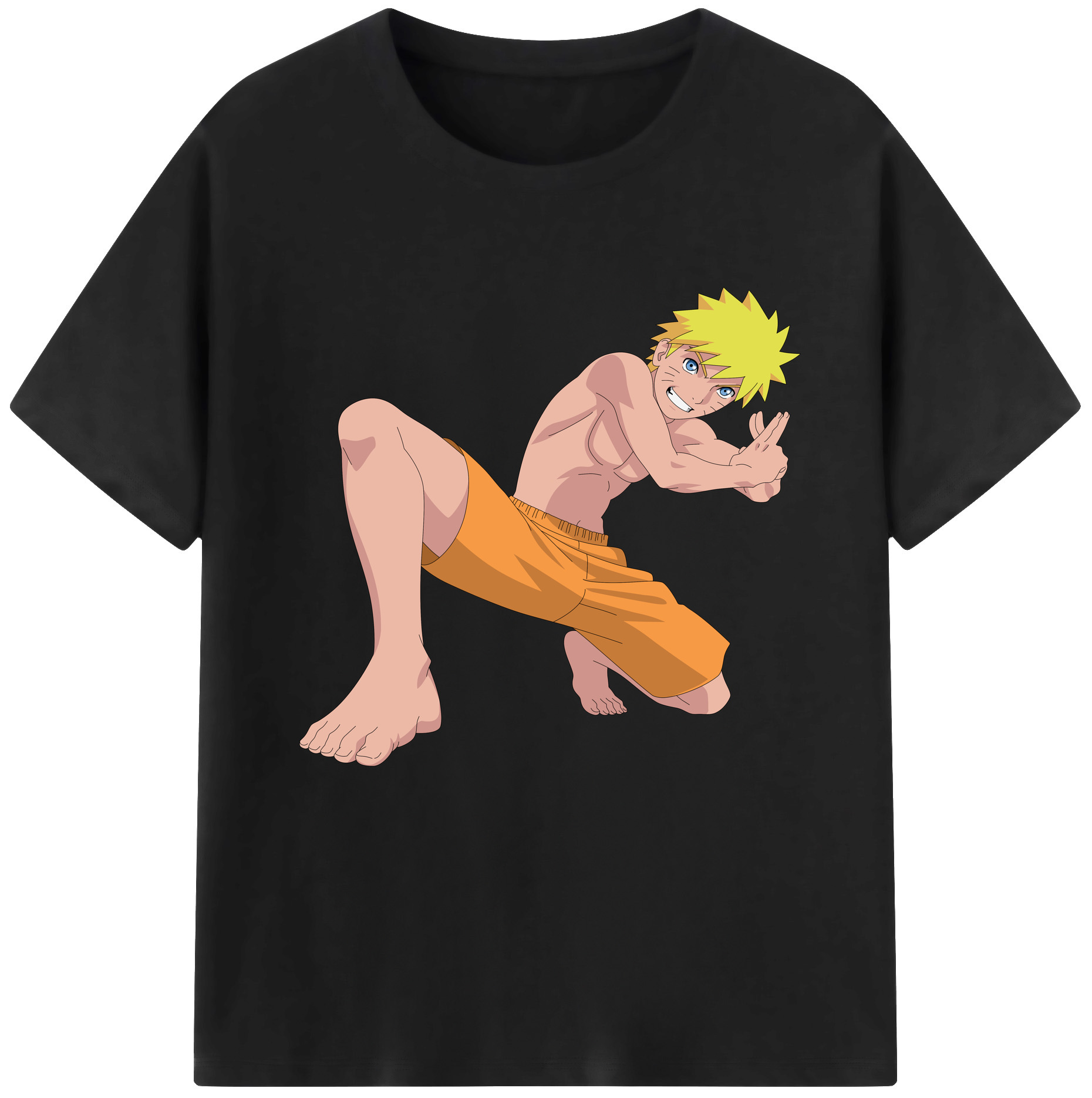 （画像用） NARUTO -ナルト- うずまき ナルト Uzumaki Naruto レディースカジュアルプリントTシャツ（綿100％）