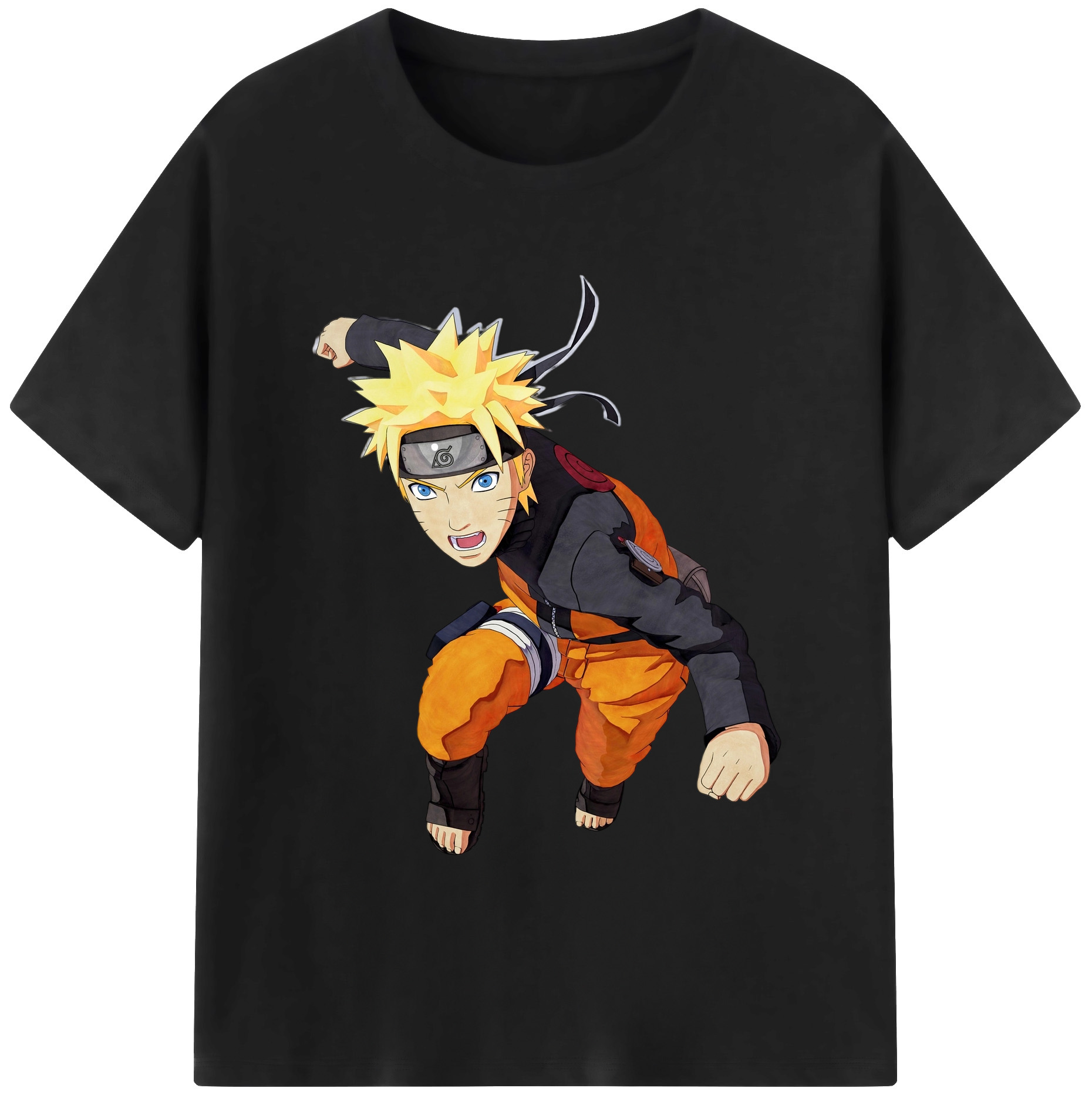（画像用） NARUTO -ナルト- うずまき ナルト Uzumaki Naruto レディースカジュアルプリントTシャツ（綿100％）
