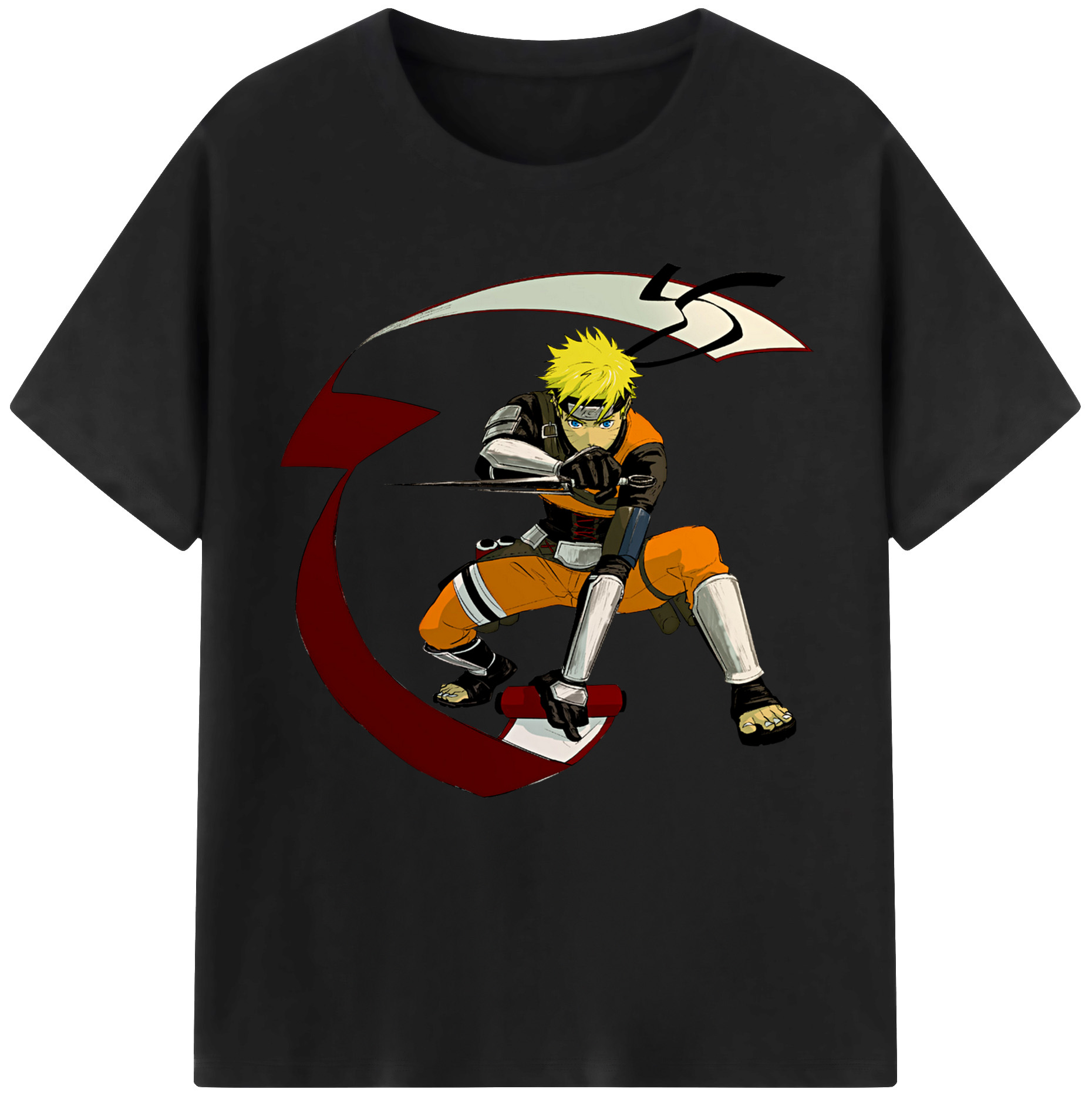 （画像用） NARUTO -ナルト- うずまき ナルト Uzumaki Naruto レディースカジュアルプリントTシャツ（綿100％）