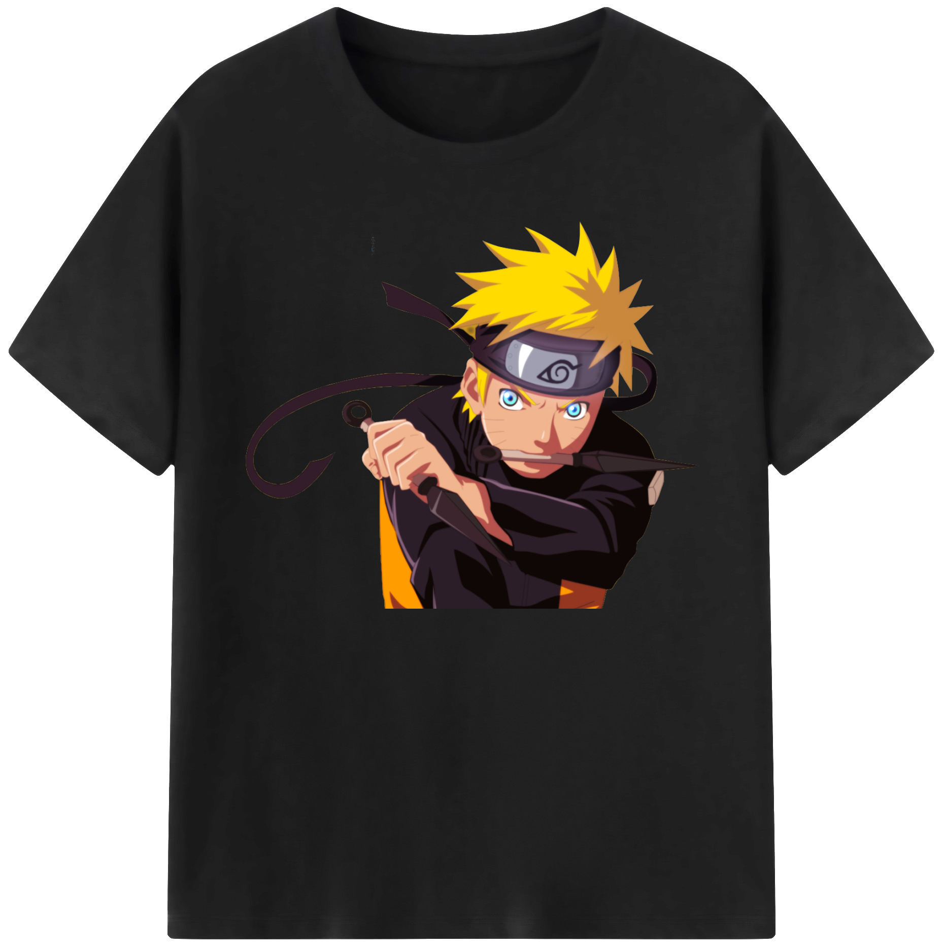 （画像用） NARUTO -ナルト- うずまき ナルト Uzumaki Naruto レディースカジュアルプリントTシャツ（綿100％）