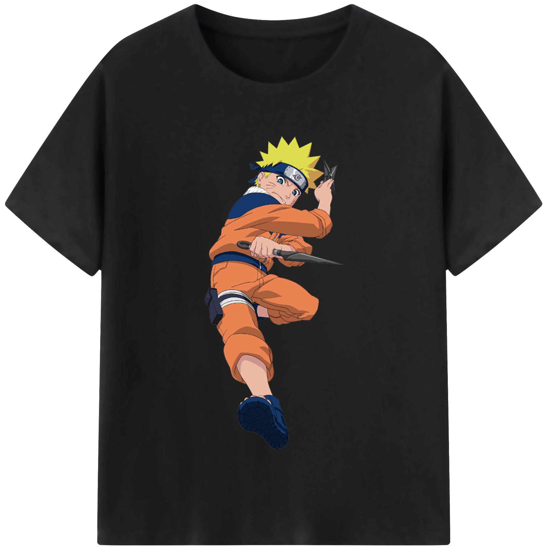 （画像用） NARUTO -ナルト- うずまき ナルト Uzumaki Naruto レディースカジュアルプリントTシャツ（綿100％）