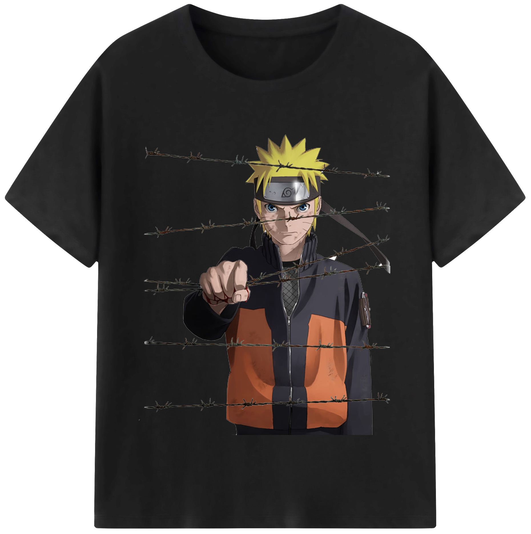 （画像用） NARUTO -ナルト- うずまき ナルト Uzumaki Naruto レディースカジュアルプリントTシャツ（綿100％）