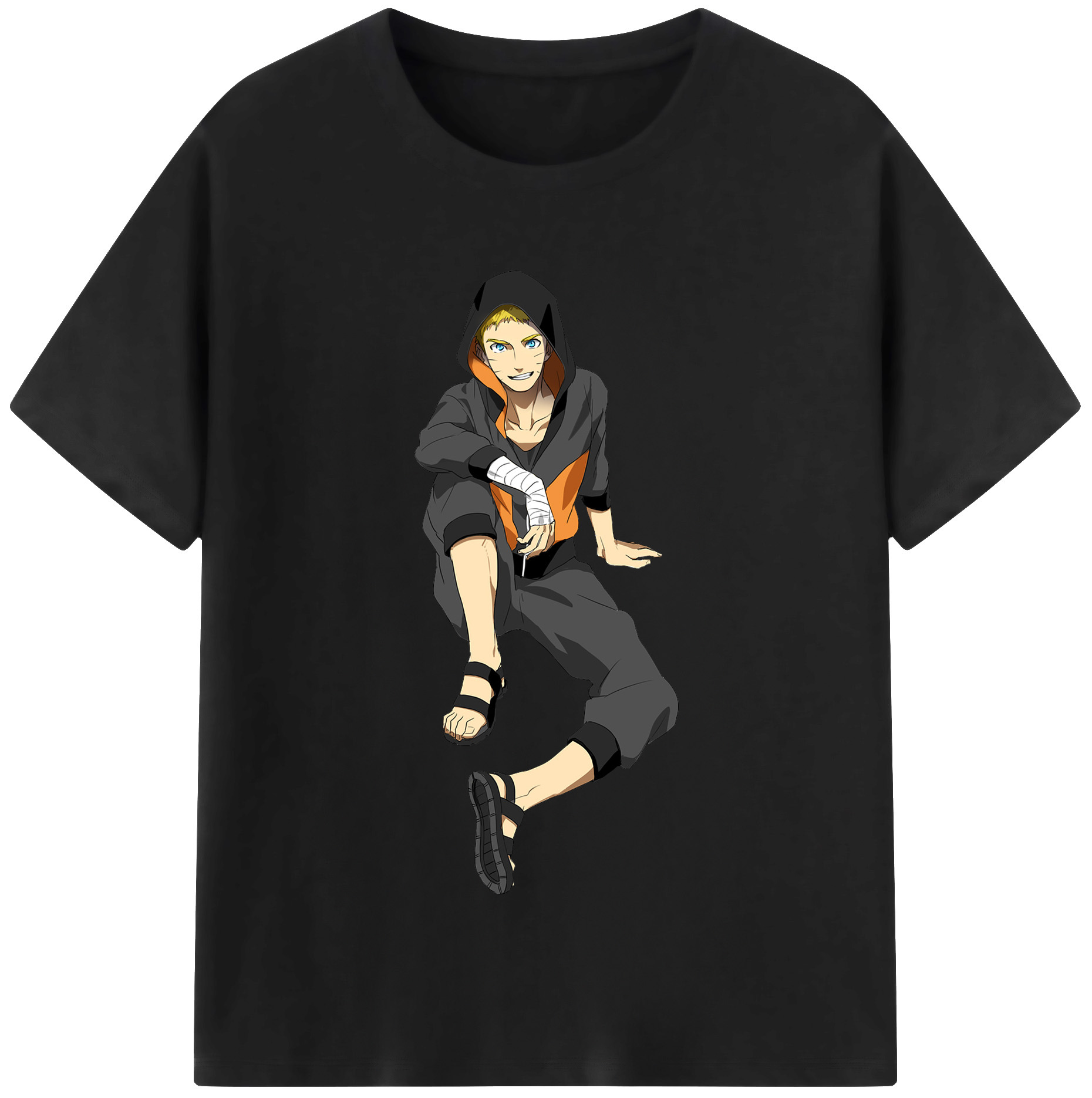 （画像用） NARUTO -ナルト- うずまき ナルト Uzumaki Naruto レディースカジュアルプリントTシャツ（綿100％）