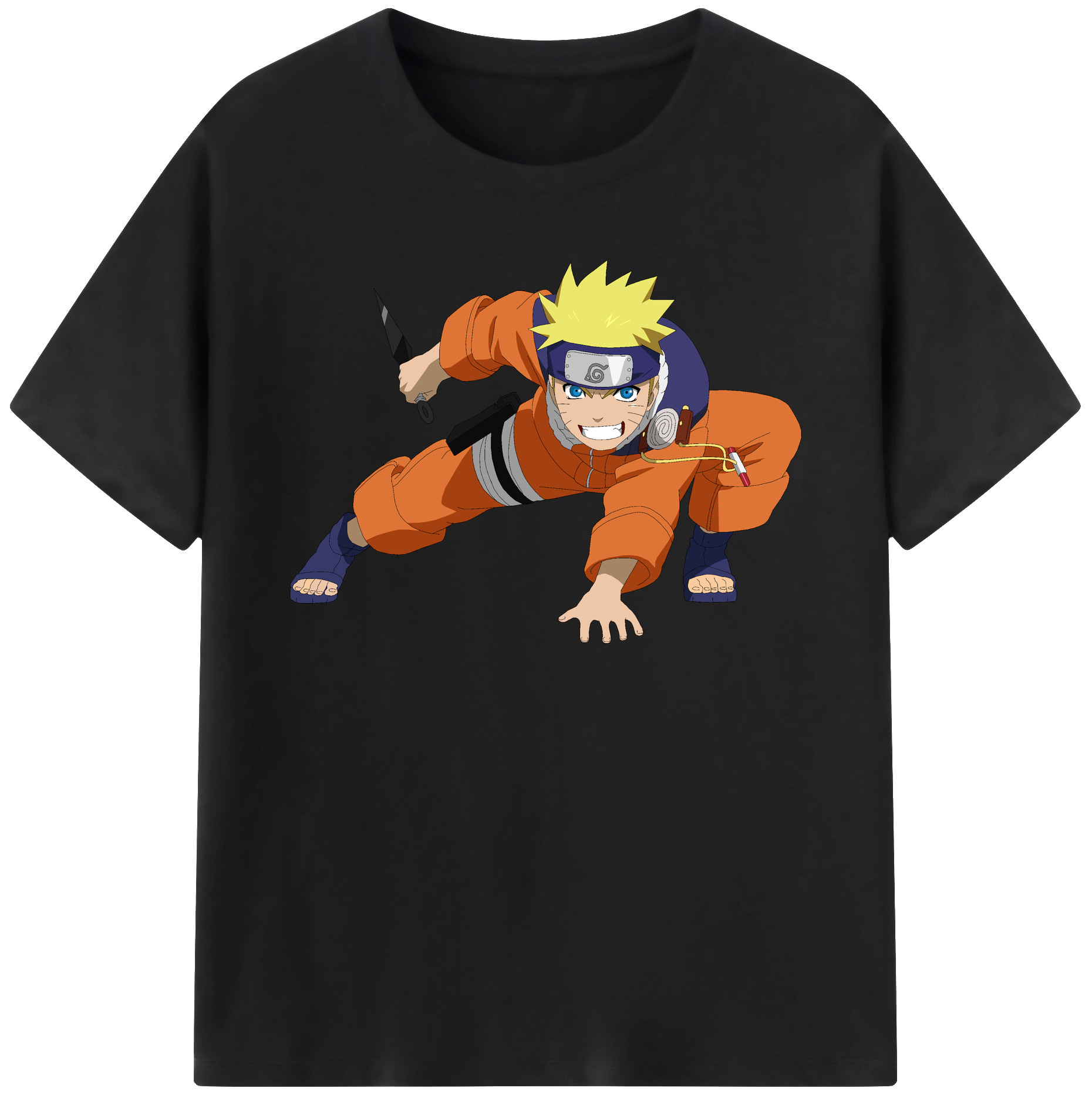 （画像用） NARUTO -ナルト- うずまき ナルト Uzumaki Naruto レディースカジュアルプリントTシャツ（綿100％）