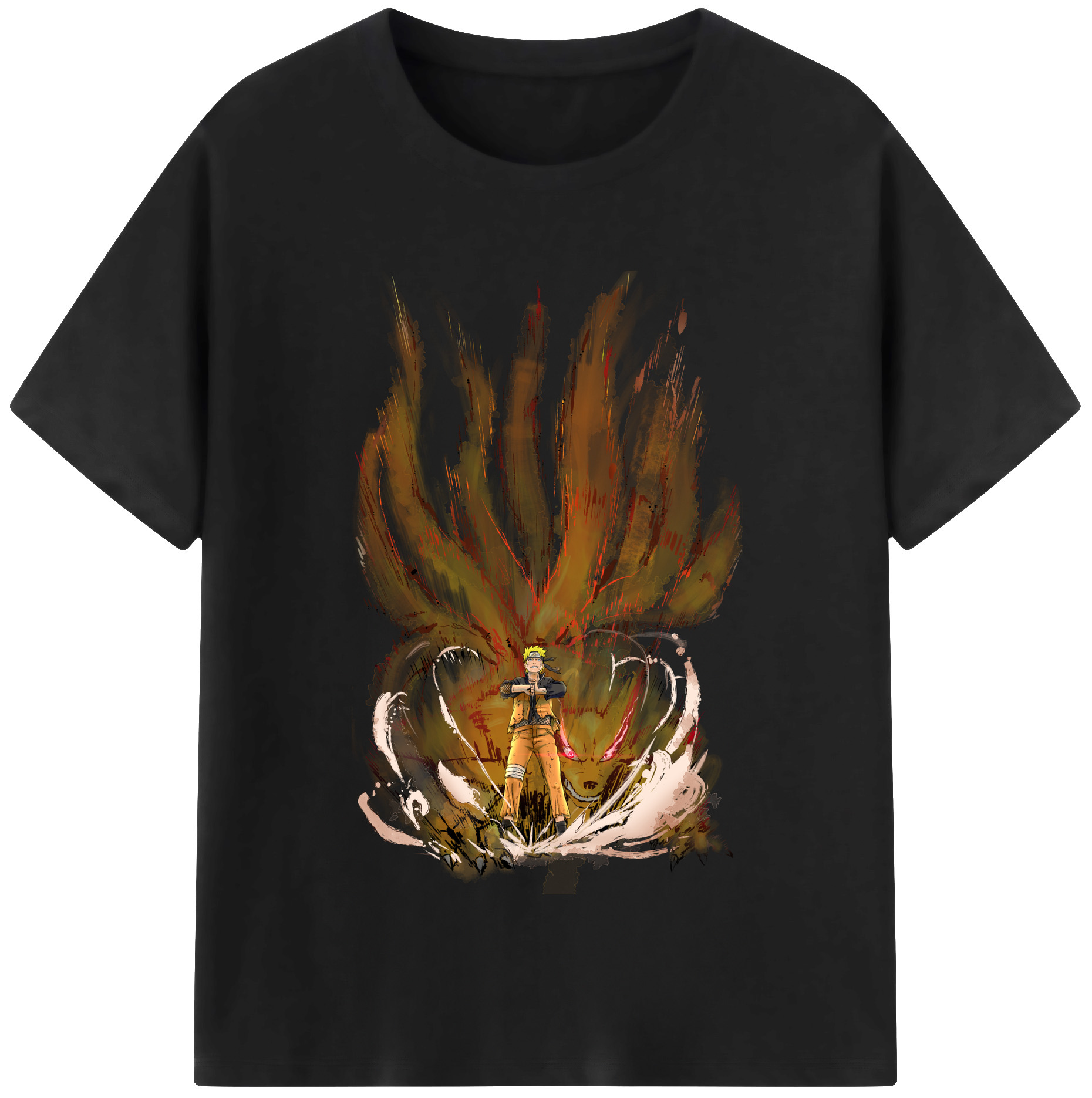 （画像用） NARUTO -ナルト- うずまき ナルト Uzumaki Naruto レディースカジュアルプリントTシャツ（綿100％）