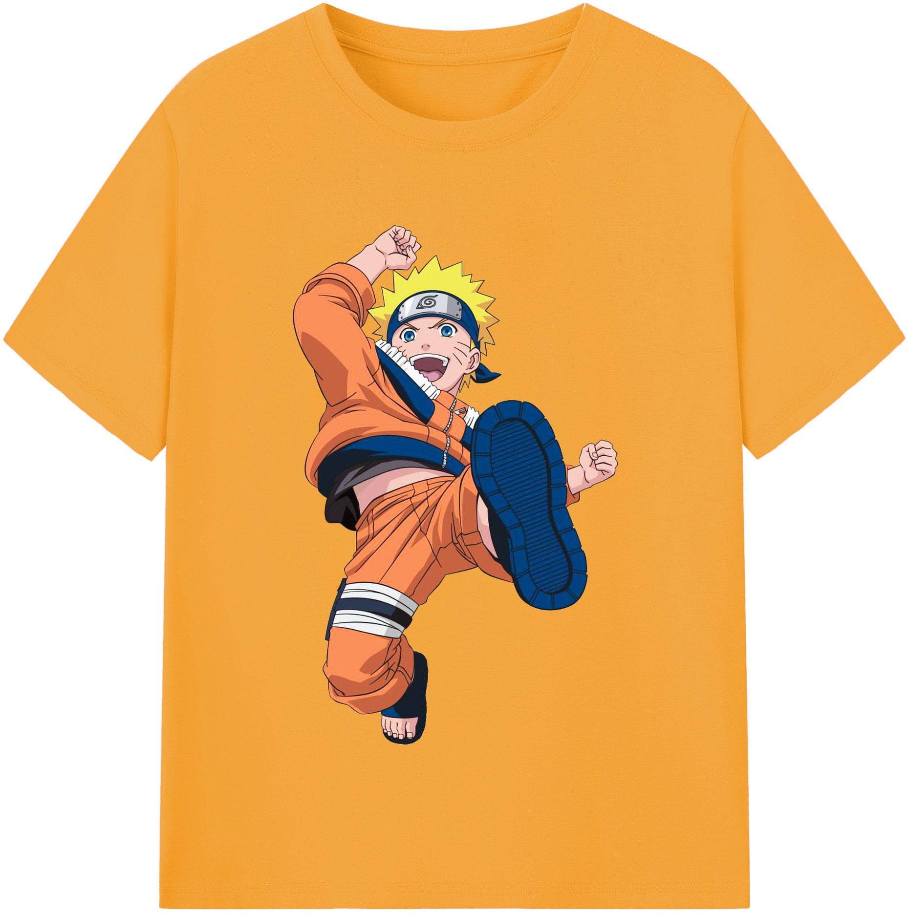 （画像用） NARUTO -ナルト- うずまき ナルト Uzumaki Naruto レディースカジュアルプリントTシャツ（綿100％）