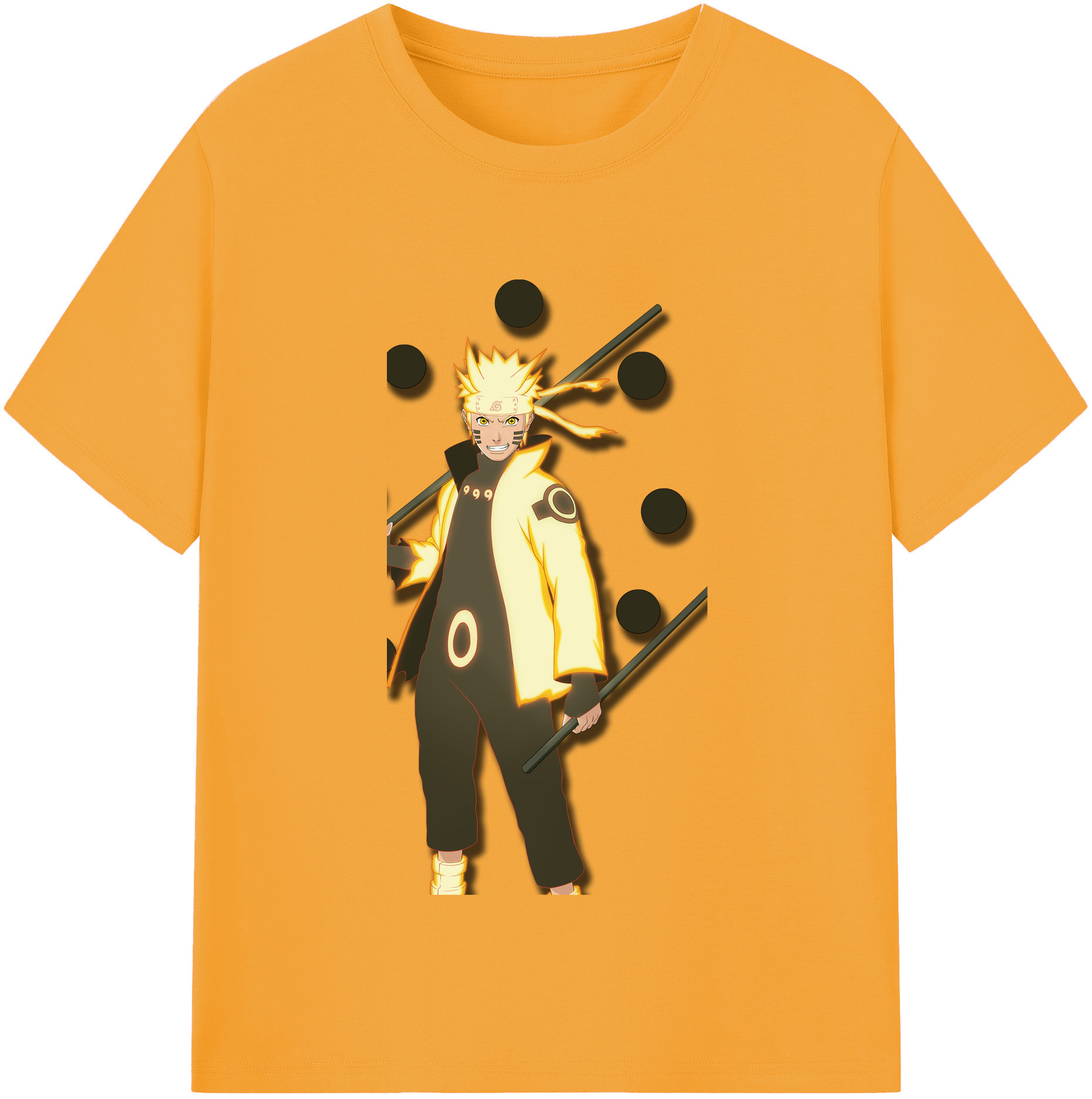 （画像用） NARUTO -ナルト- うずまき ナルト Uzumaki Naruto レディースカジュアルプリントTシャツ（綿100％）