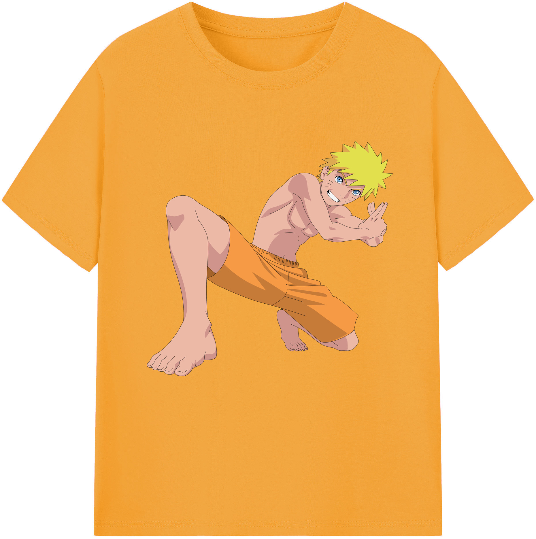 （画像用） NARUTO -ナルト- うずまき ナルト Uzumaki Naruto レディースカジュアルプリントTシャツ（綿100％）