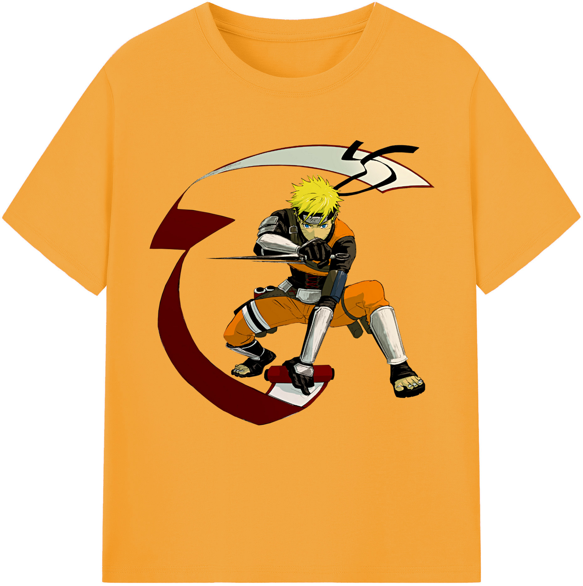 （画像用） NARUTO -ナルト- うずまき ナルト Uzumaki Naruto レディースカジュアルプリントTシャツ（綿100％）