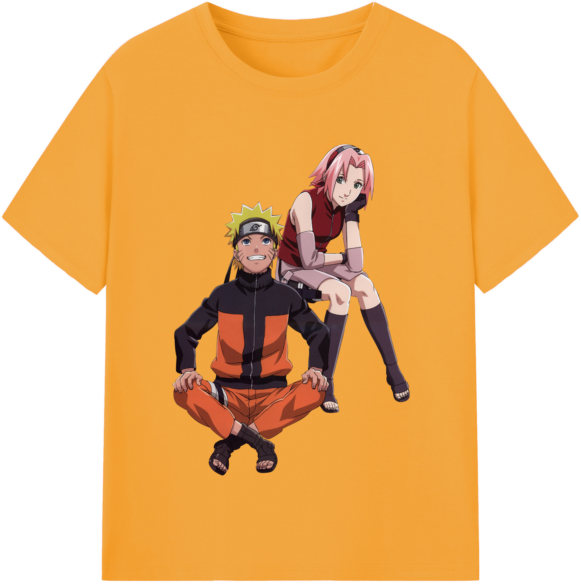 （画像用） NARUTO -ナルト- うずまき ナルト Uzumaki Naruto レディースカジュアルプリントTシャツ（綿100％）