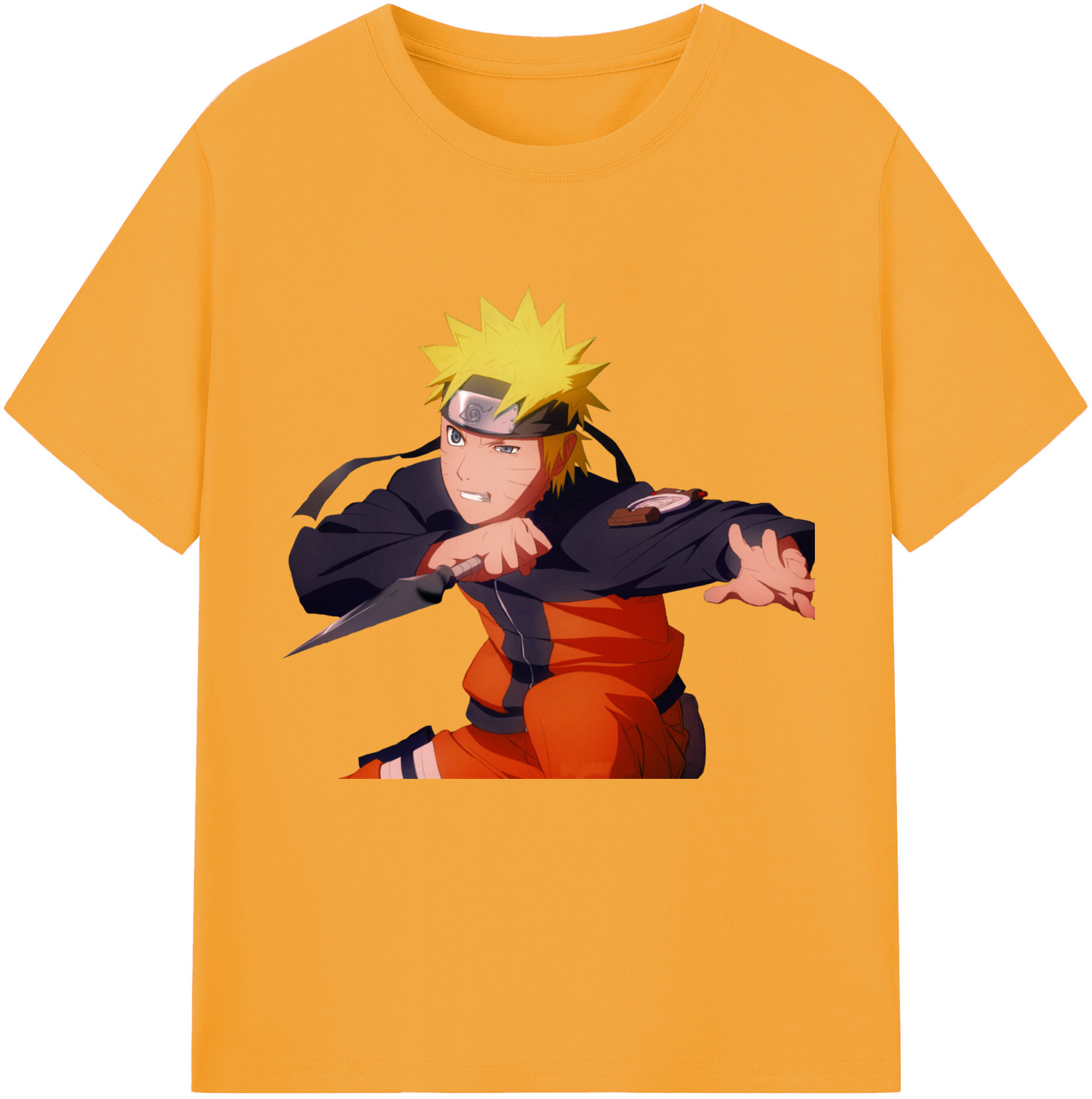 （画像用） NARUTO -ナルト- うずまき ナルト Uzumaki Naruto レディースカジュアルプリントTシャツ（綿100％）