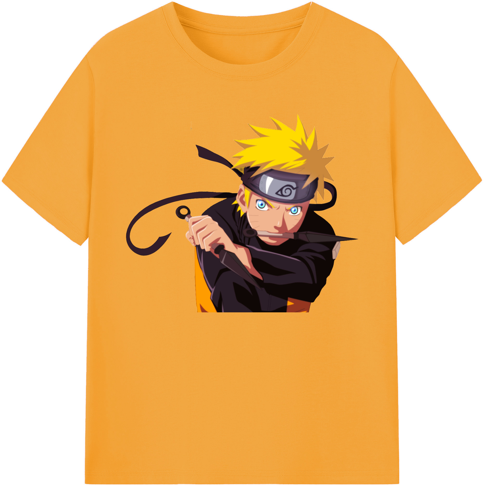 （画像用） NARUTO -ナルト- うずまき ナルト Uzumaki Naruto レディースカジュアルプリントTシャツ（綿100％）