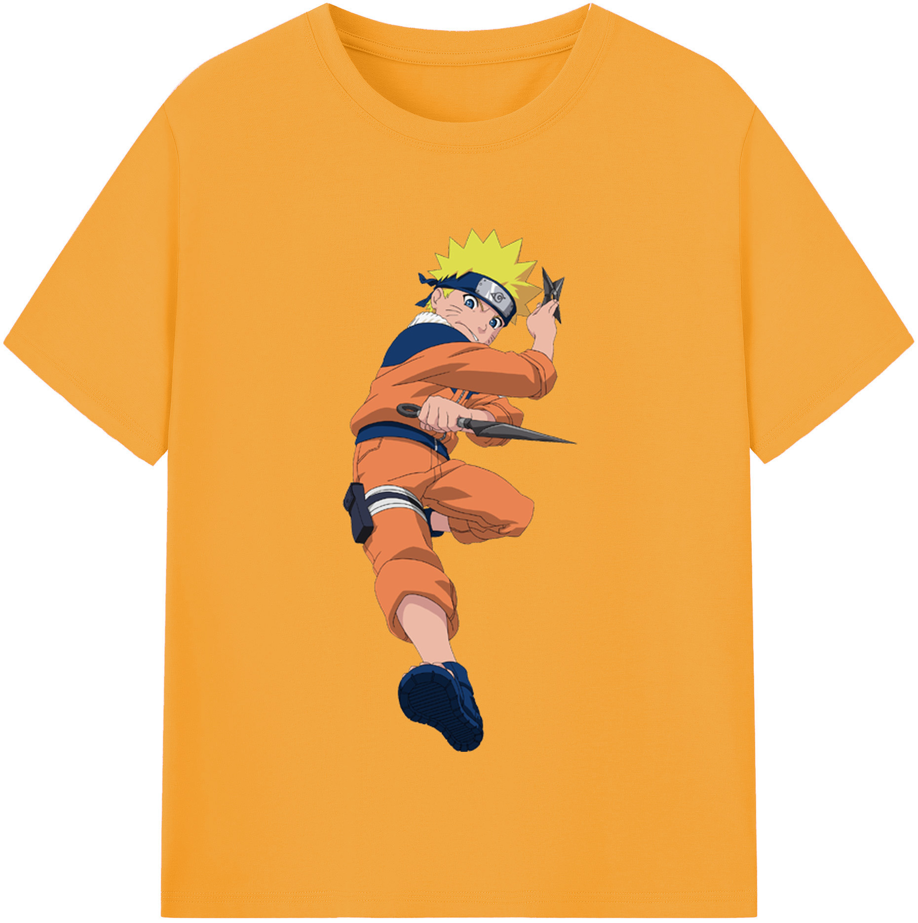 （画像用） NARUTO -ナルト- うずまき ナルト Uzumaki Naruto レディースカジュアルプリントTシャツ（綿100％）