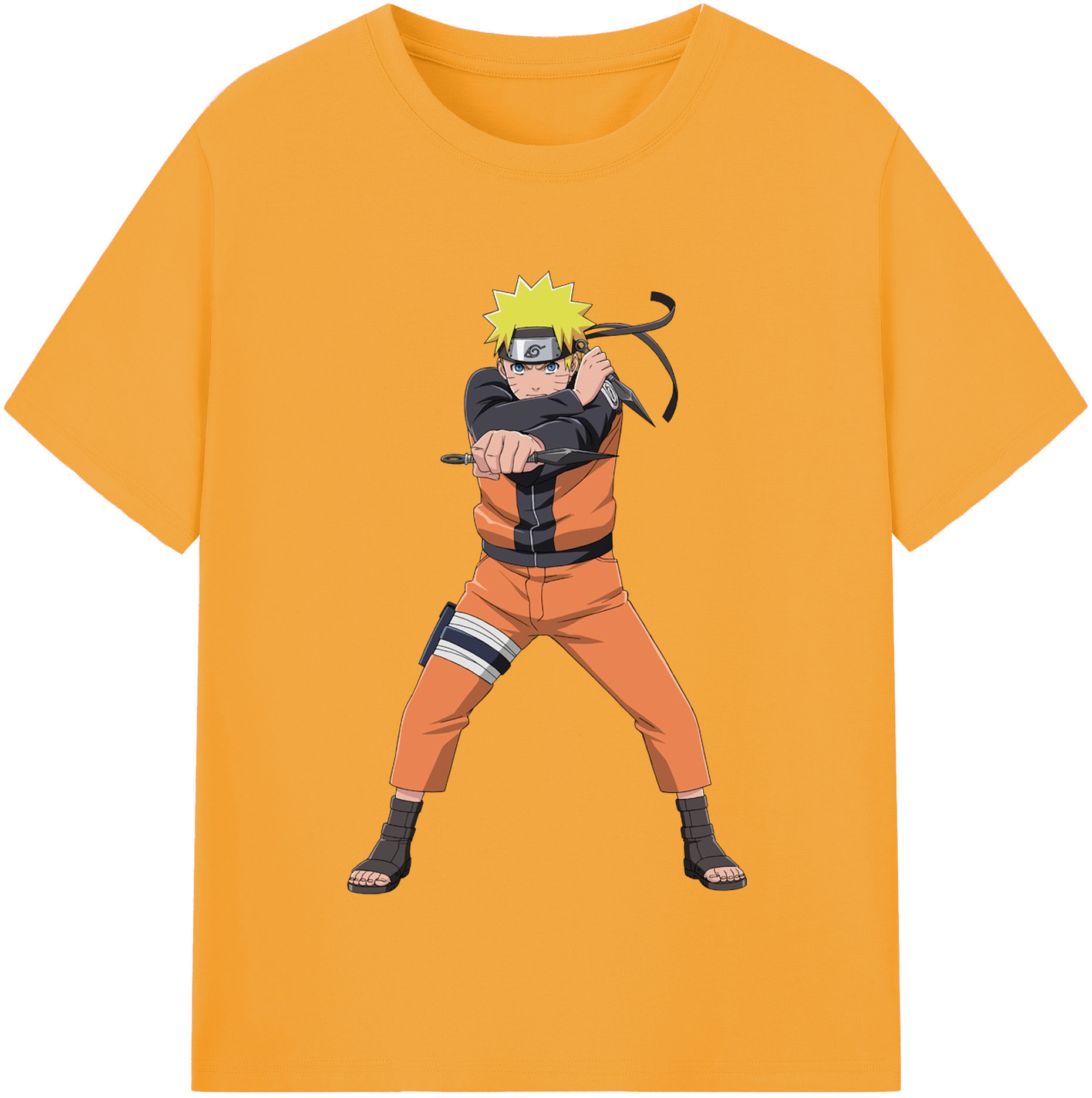 （画像用） NARUTO -ナルト- うずまき ナルト Uzumaki Naruto レディースカジュアルプリントTシャツ（綿100％）