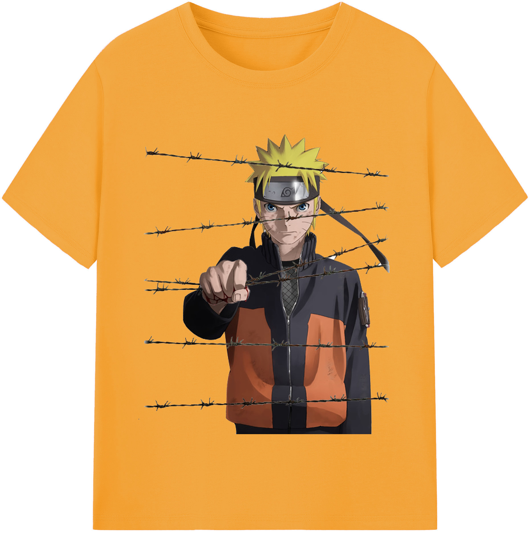 （画像用） NARUTO -ナルト- うずまき ナルト Uzumaki Naruto レディースカジュアルプリントTシャツ（綿100％）