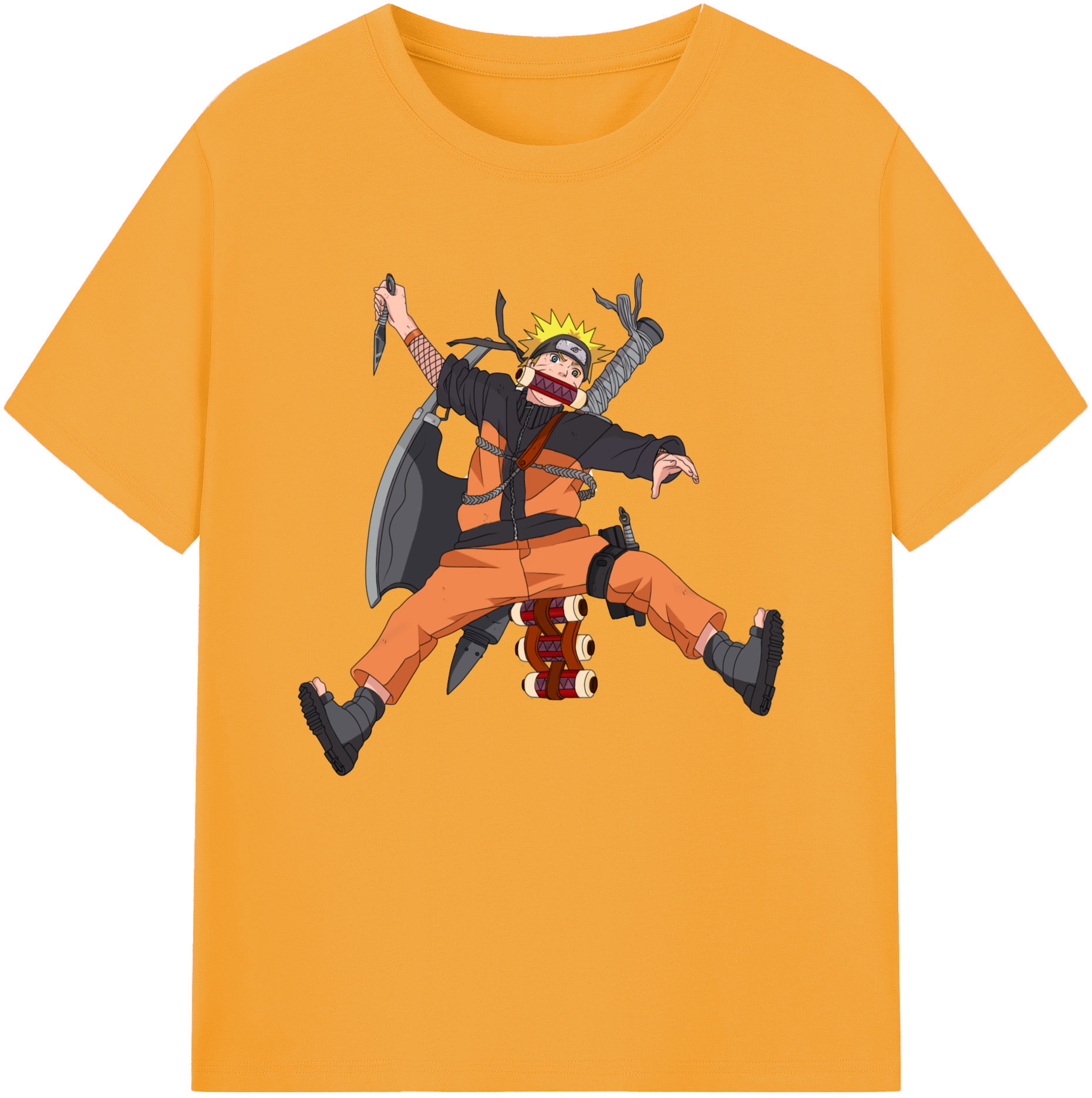 （画像用） NARUTO -ナルト- うずまき ナルト Uzumaki Naruto レディースカジュアルプリントTシャツ（綿100％）