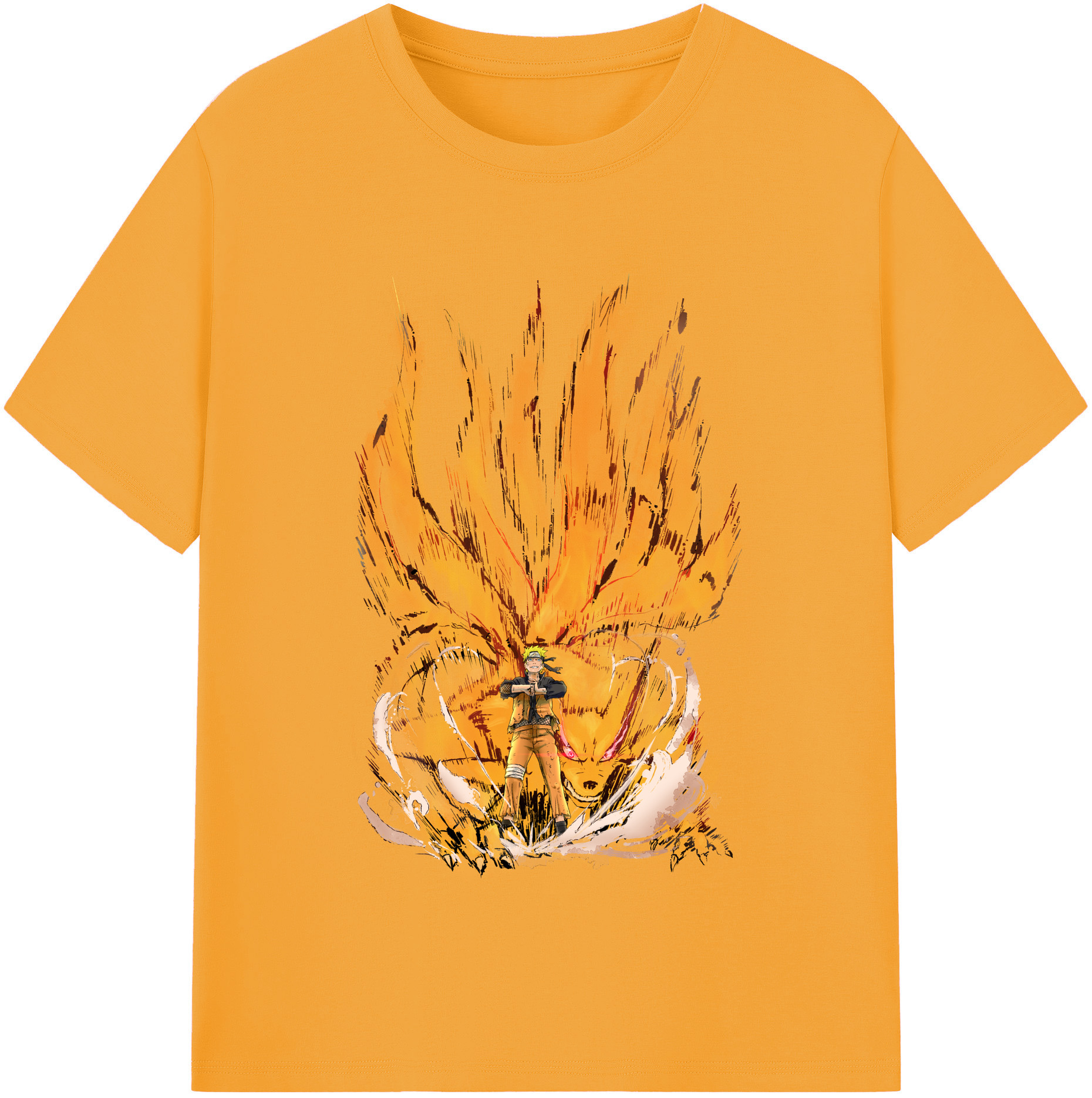 （画像用） NARUTO -ナルト- うずまき ナルト Uzumaki Naruto レディースカジュアルプリントTシャツ（綿100％）