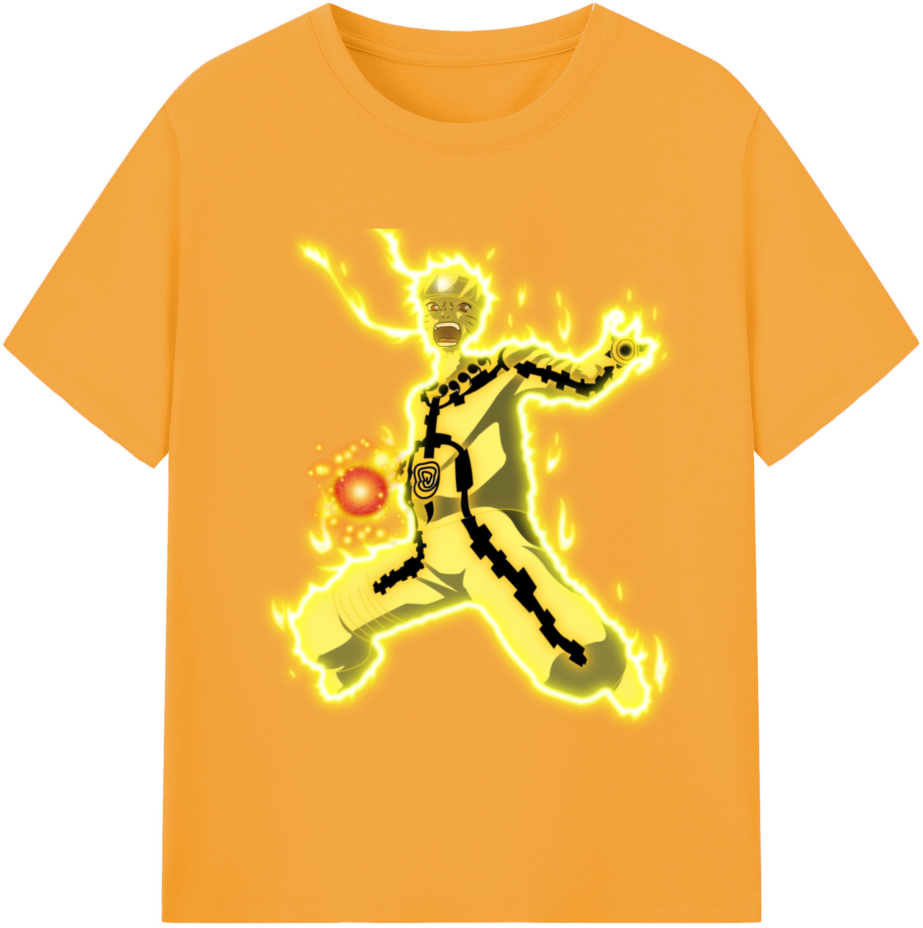（画像用） NARUTO -ナルト- うずまき ナルト Uzumaki Naruto レディースカジュアルプリントTシャツ（綿100％）
