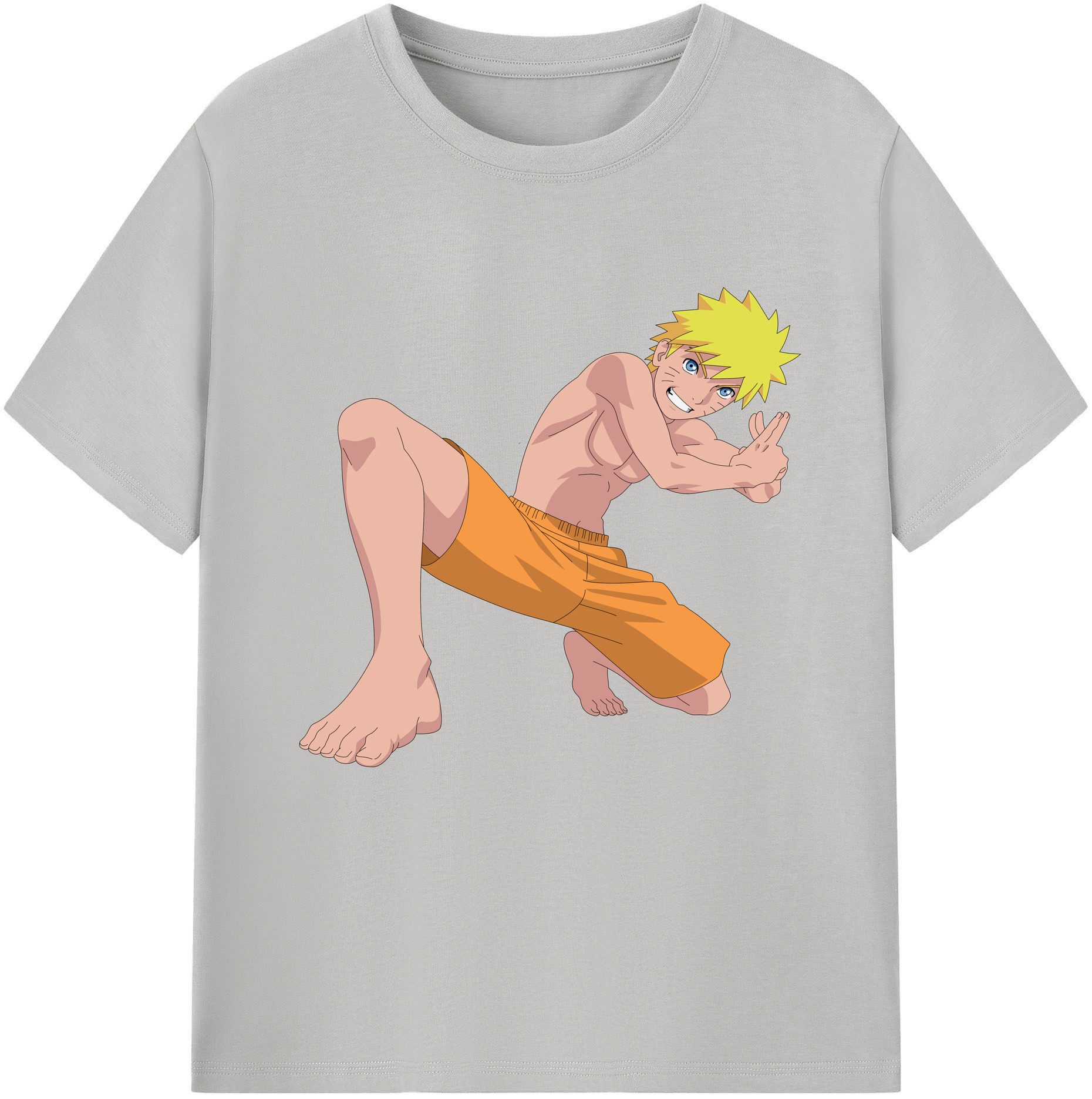 （画像用） NARUTO -ナルト- うずまき ナルト Uzumaki Naruto レディースカジュアルプリントTシャツ（綿100％）