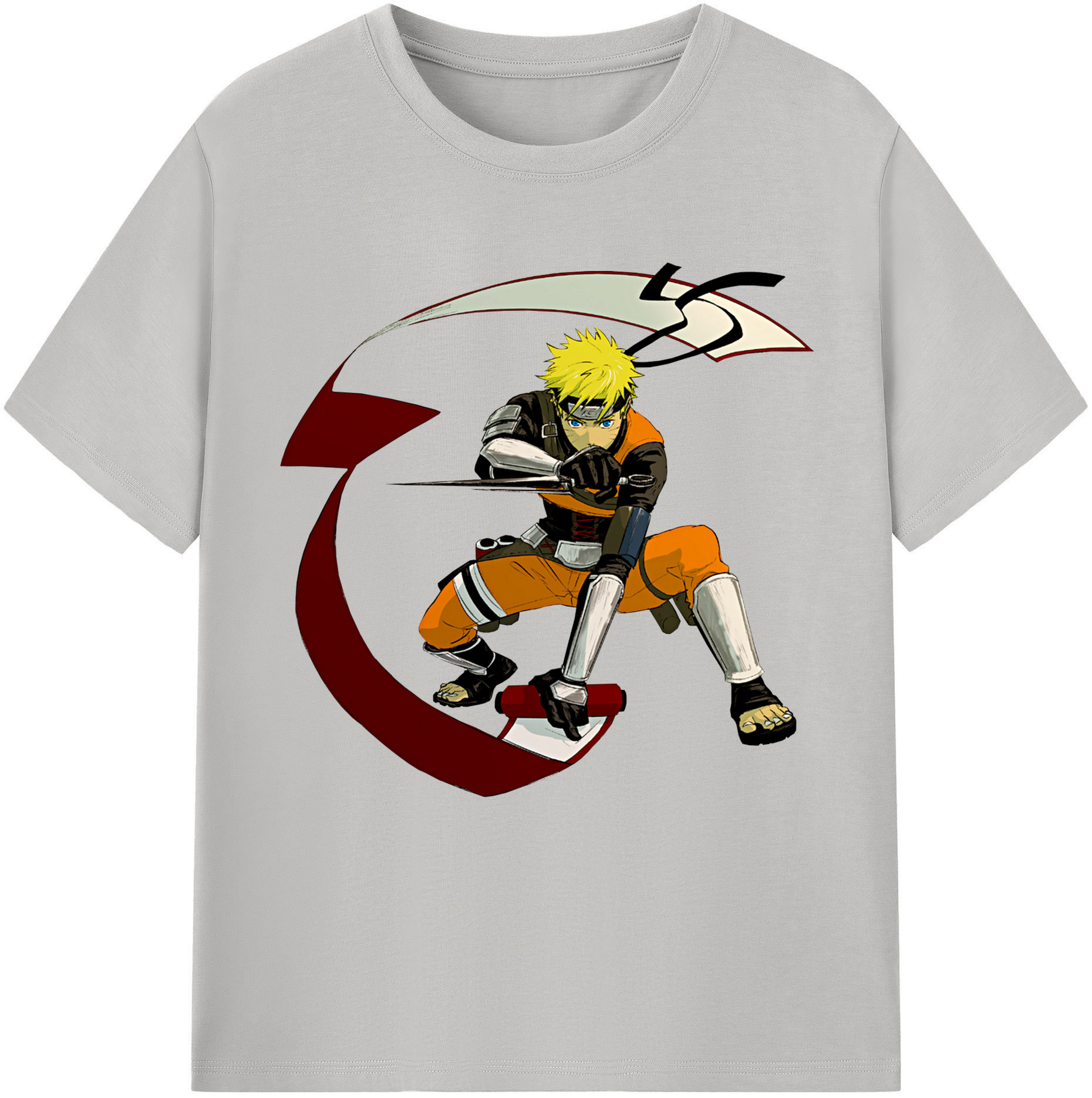 （画像用） NARUTO -ナルト- うずまき ナルト Uzumaki Naruto レディースカジュアルプリントTシャツ（綿100％）