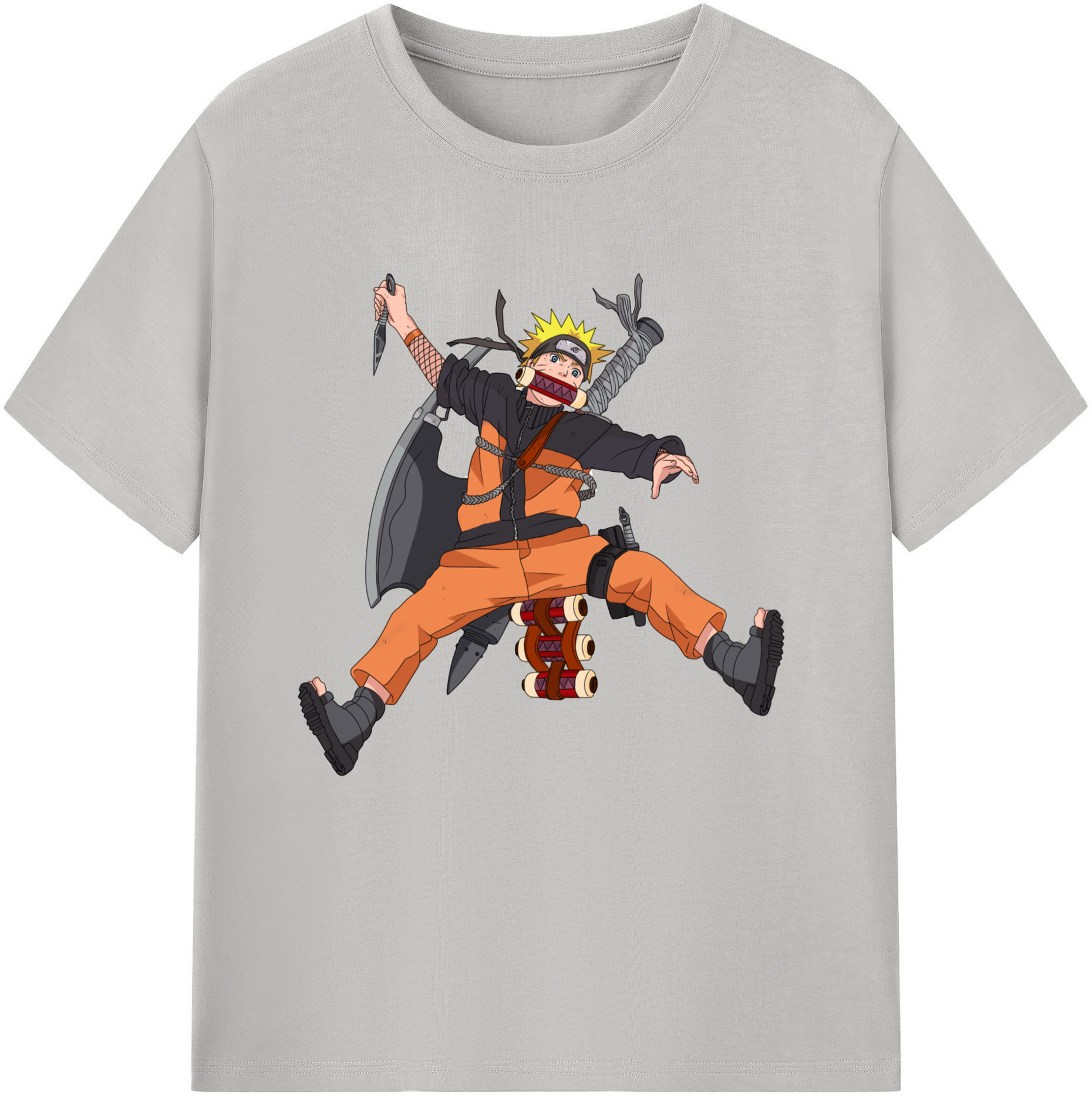 （画像用） NARUTO -ナルト- うずまき ナルト Uzumaki Naruto レディースカジュアルプリントTシャツ（綿100％）
