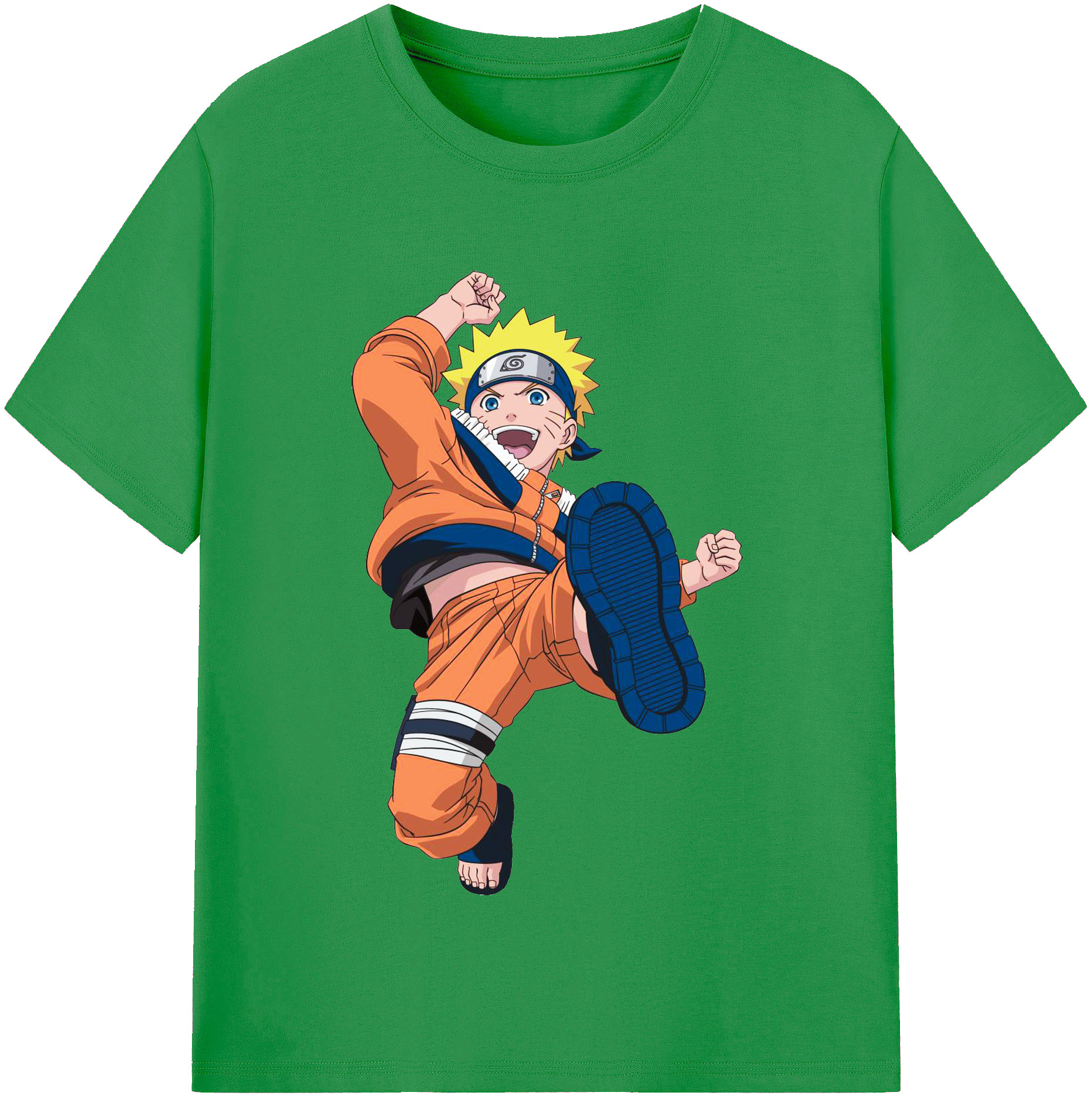 （画像用） NARUTO -ナルト- うずまき ナルト Uzumaki Naruto レディースカジュアルプリントTシャツ（綿100％）