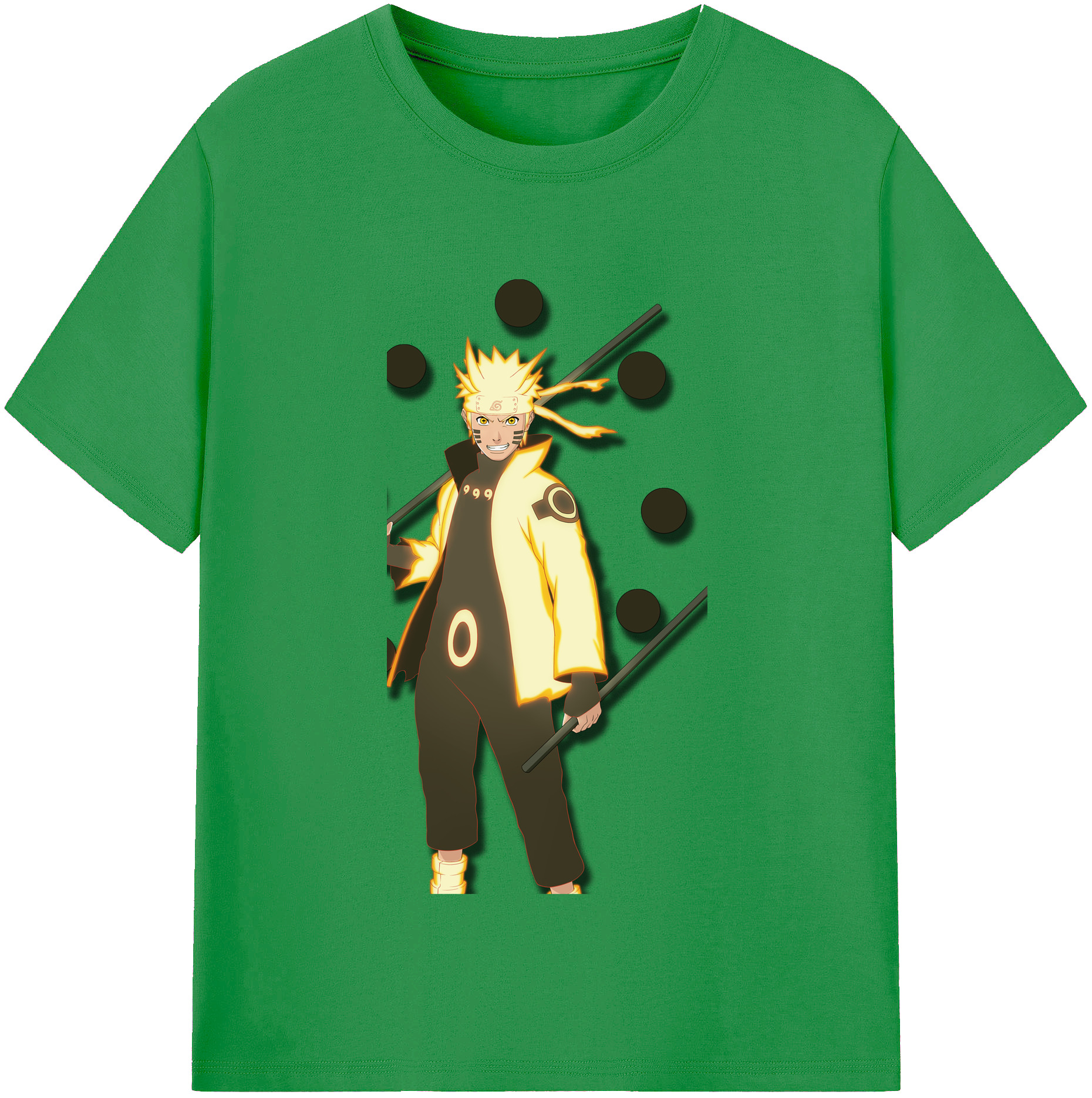 （画像用） NARUTO -ナルト- うずまき ナルト Uzumaki Naruto レディースカジュアルプリントTシャツ（綿100％）