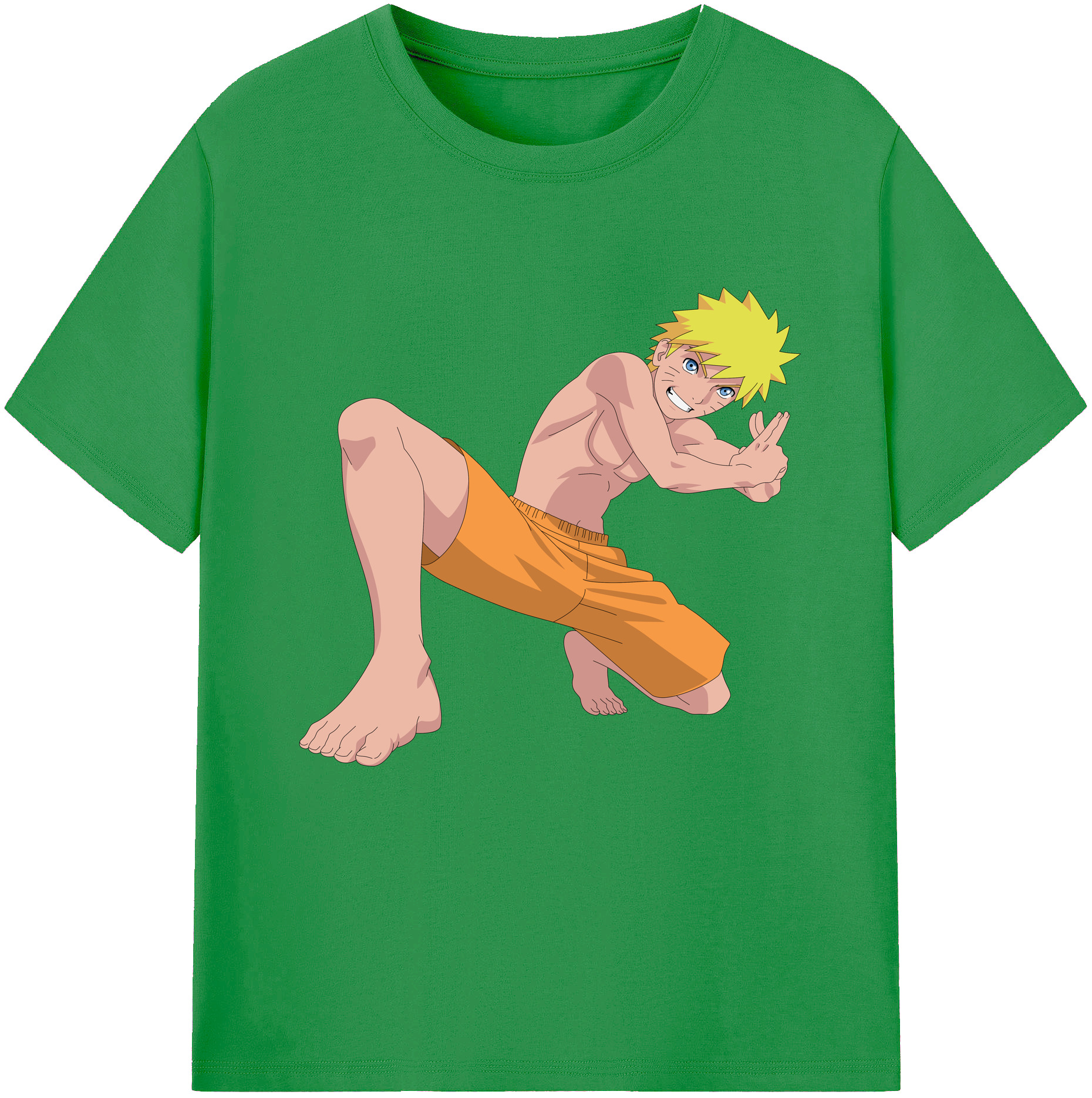 （画像用） NARUTO -ナルト- うずまき ナルト Uzumaki Naruto レディースカジュアルプリントTシャツ（綿100％）