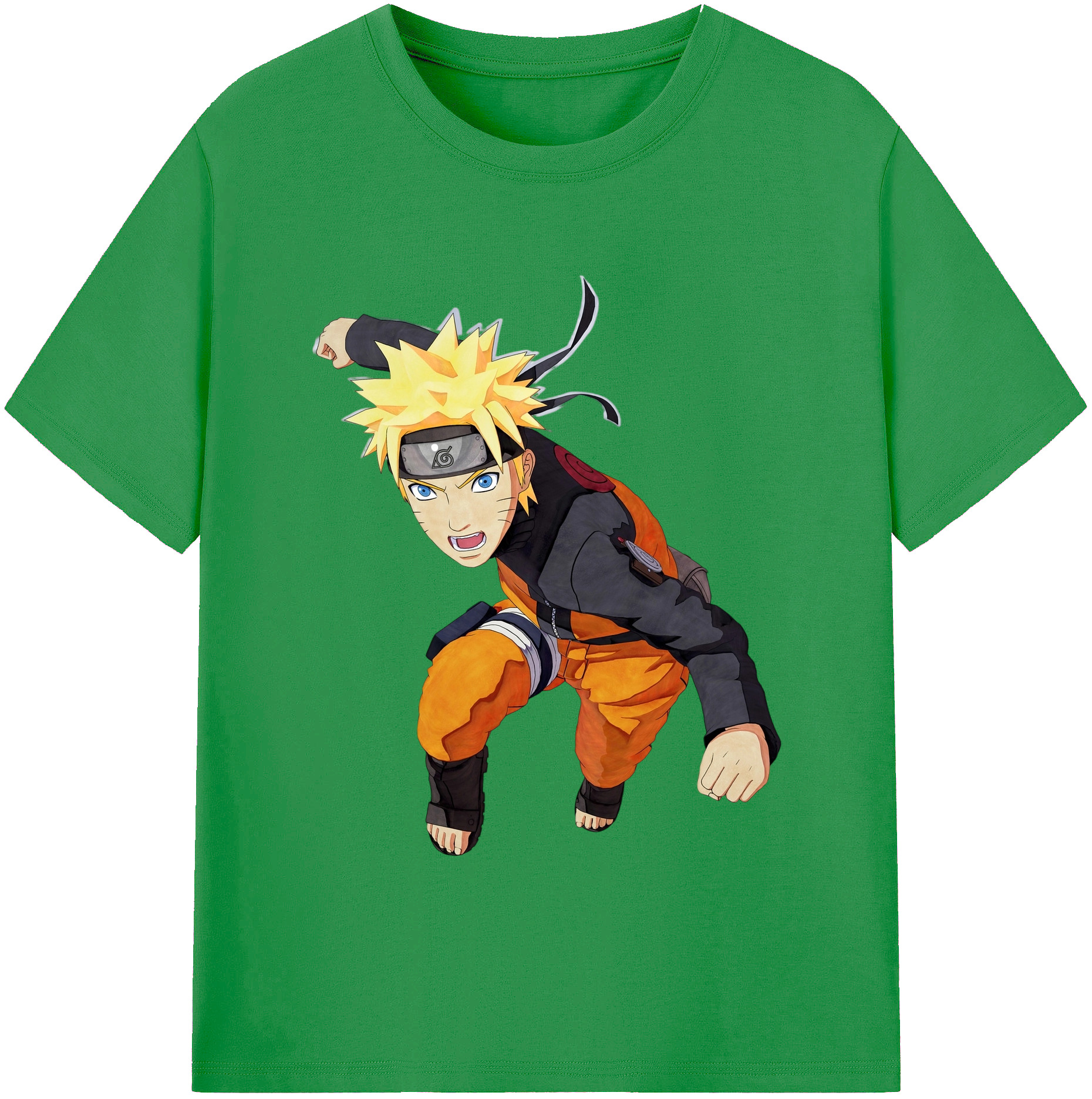 （画像用） NARUTO -ナルト- うずまき ナルト Uzumaki Naruto レディースカジュアルプリントTシャツ（綿100％）