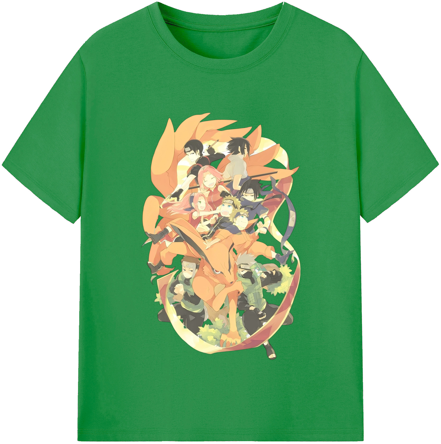 （画像用） NARUTO -ナルト- うずまき ナルト Uzumaki Naruto レディースカジュアルプリントTシャツ（綿100％）