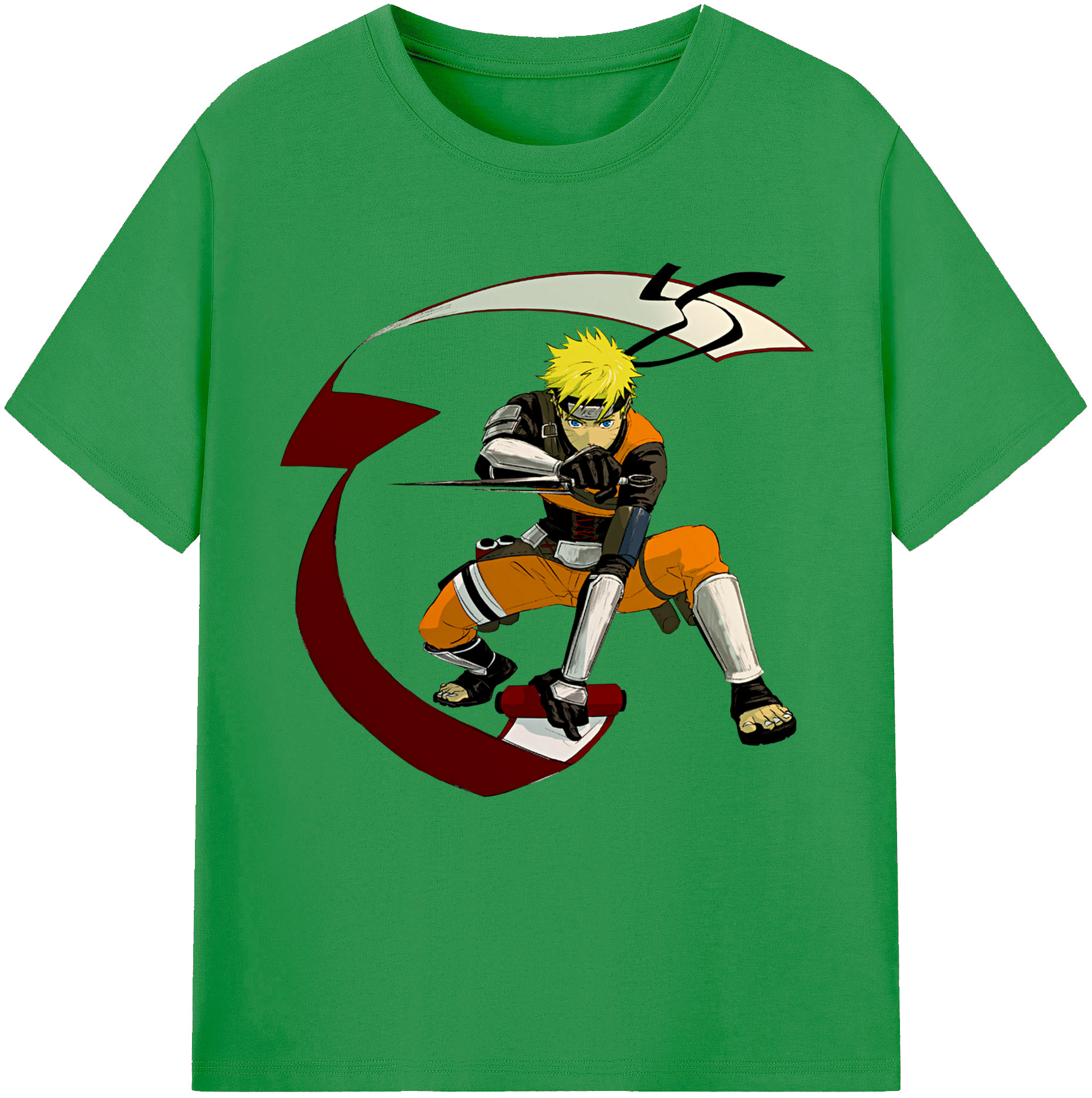 （画像用） NARUTO -ナルト- うずまき ナルト Uzumaki Naruto レディースカジュアルプリントTシャツ（綿100％）