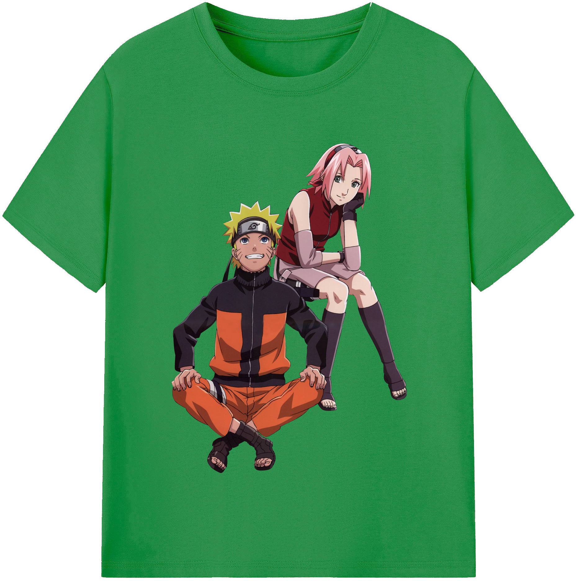 （画像用） NARUTO -ナルト- うずまき ナルト Uzumaki Naruto レディースカジュアルプリントTシャツ（綿100％）