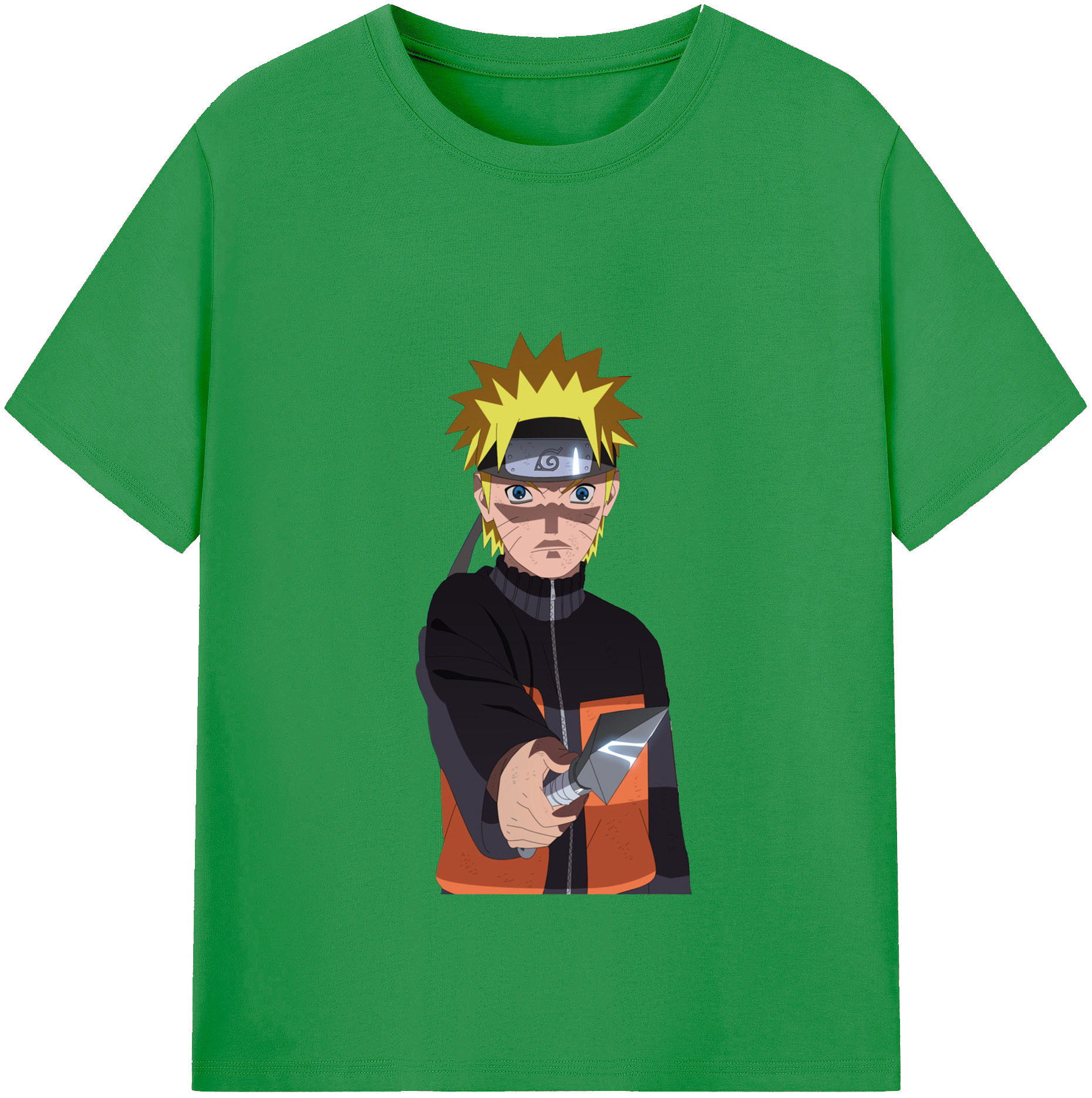 （画像用） NARUTO -ナルト- うずまき ナルト Uzumaki Naruto レディースカジュアルプリントTシャツ（綿100％）