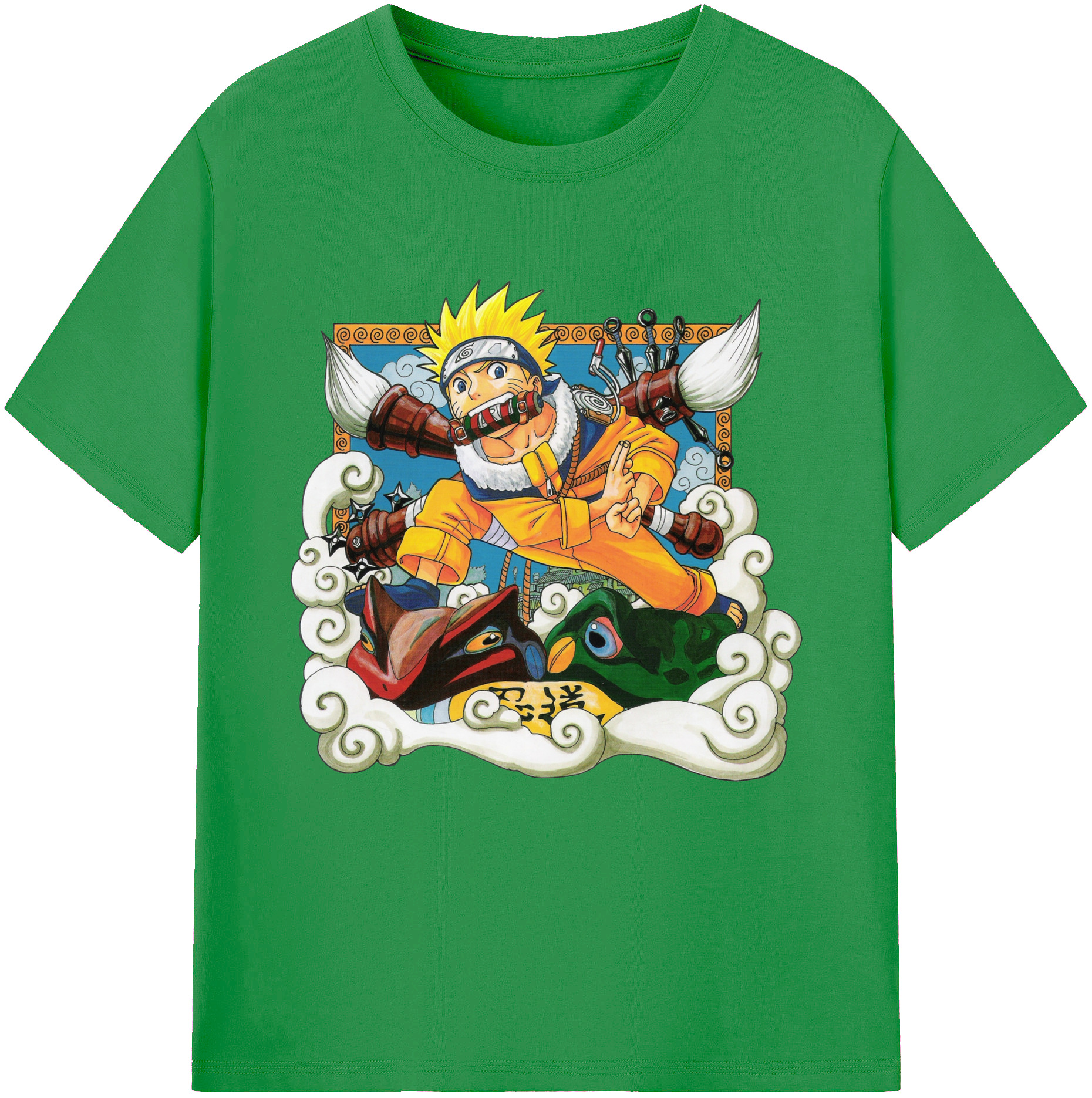 （画像用） NARUTO -ナルト- うずまき ナルト Uzumaki Naruto レディースカジュアルプリントTシャツ（綿100％）