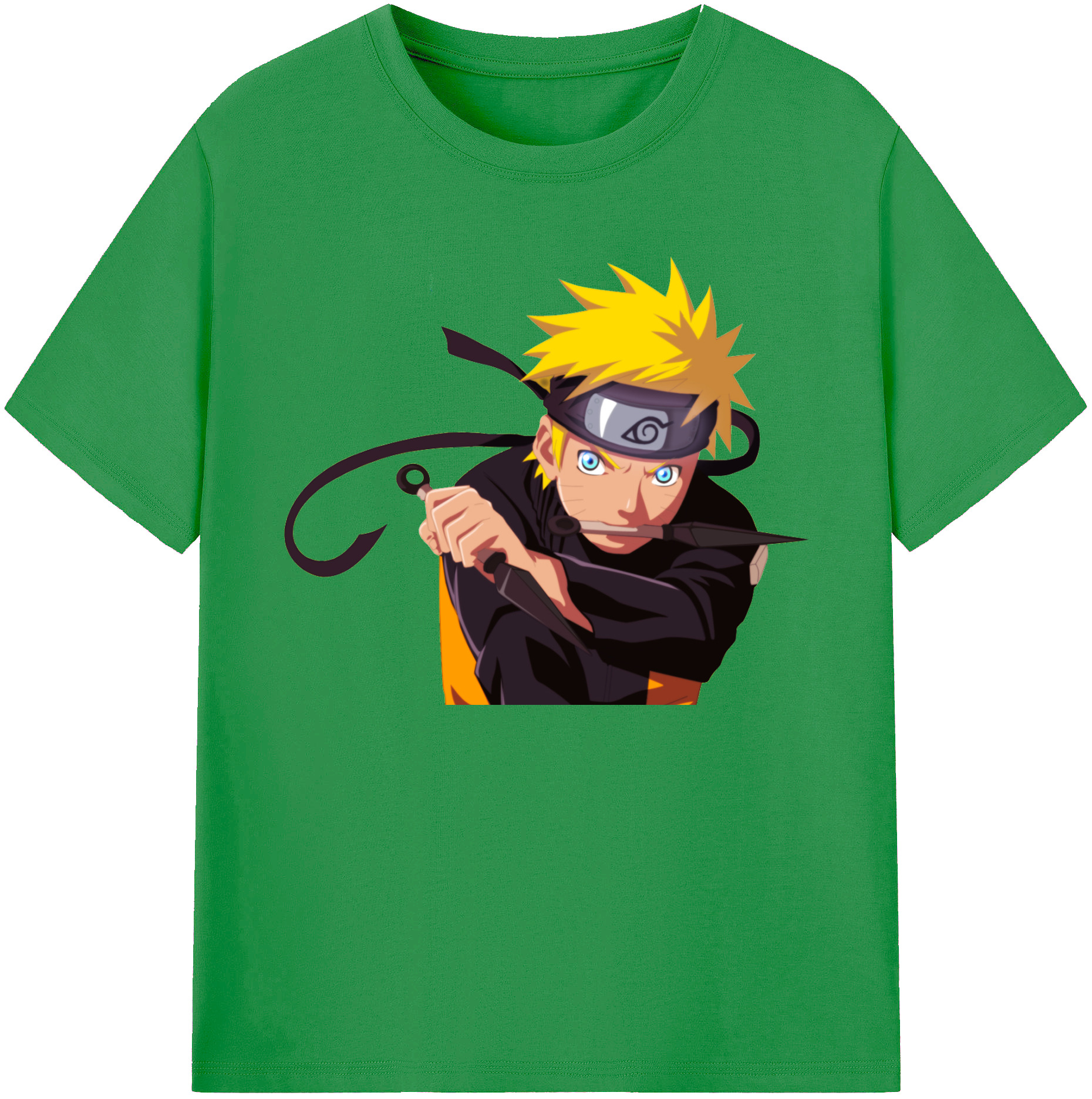 （画像用） NARUTO -ナルト- うずまき ナルト Uzumaki Naruto レディースカジュアルプリントTシャツ（綿100％）