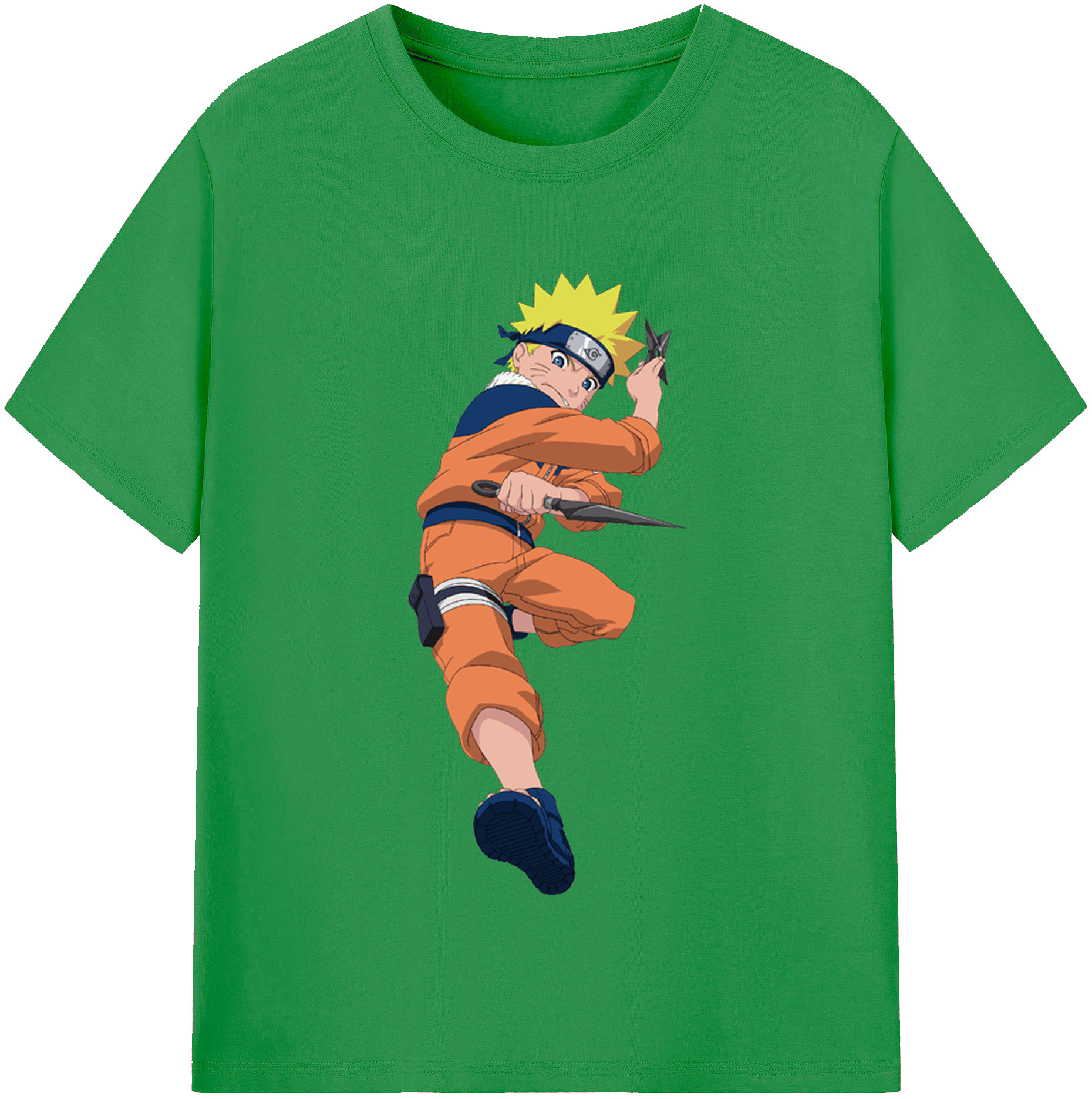 （画像用） NARUTO -ナルト- うずまき ナルト Uzumaki Naruto レディースカジュアルプリントTシャツ（綿100％）