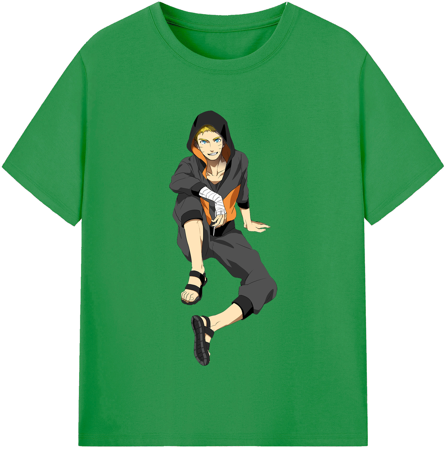 （画像用） NARUTO -ナルト- うずまき ナルト Uzumaki Naruto レディースカジュアルプリントTシャツ（綿100％）