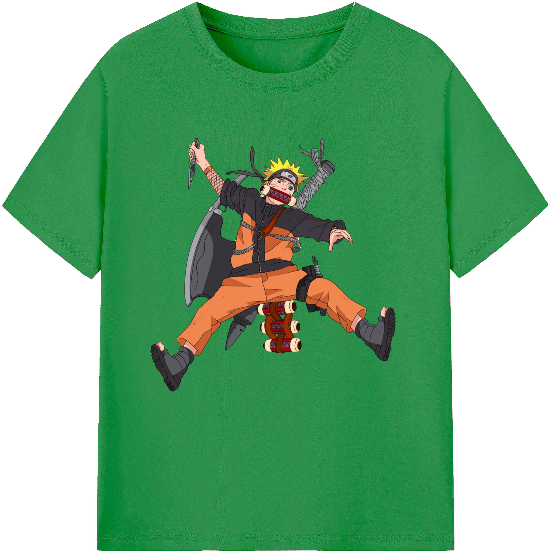 （画像用） NARUTO -ナルト- うずまき ナルト Uzumaki Naruto レディースカジュアルプリントTシャツ（綿100％）