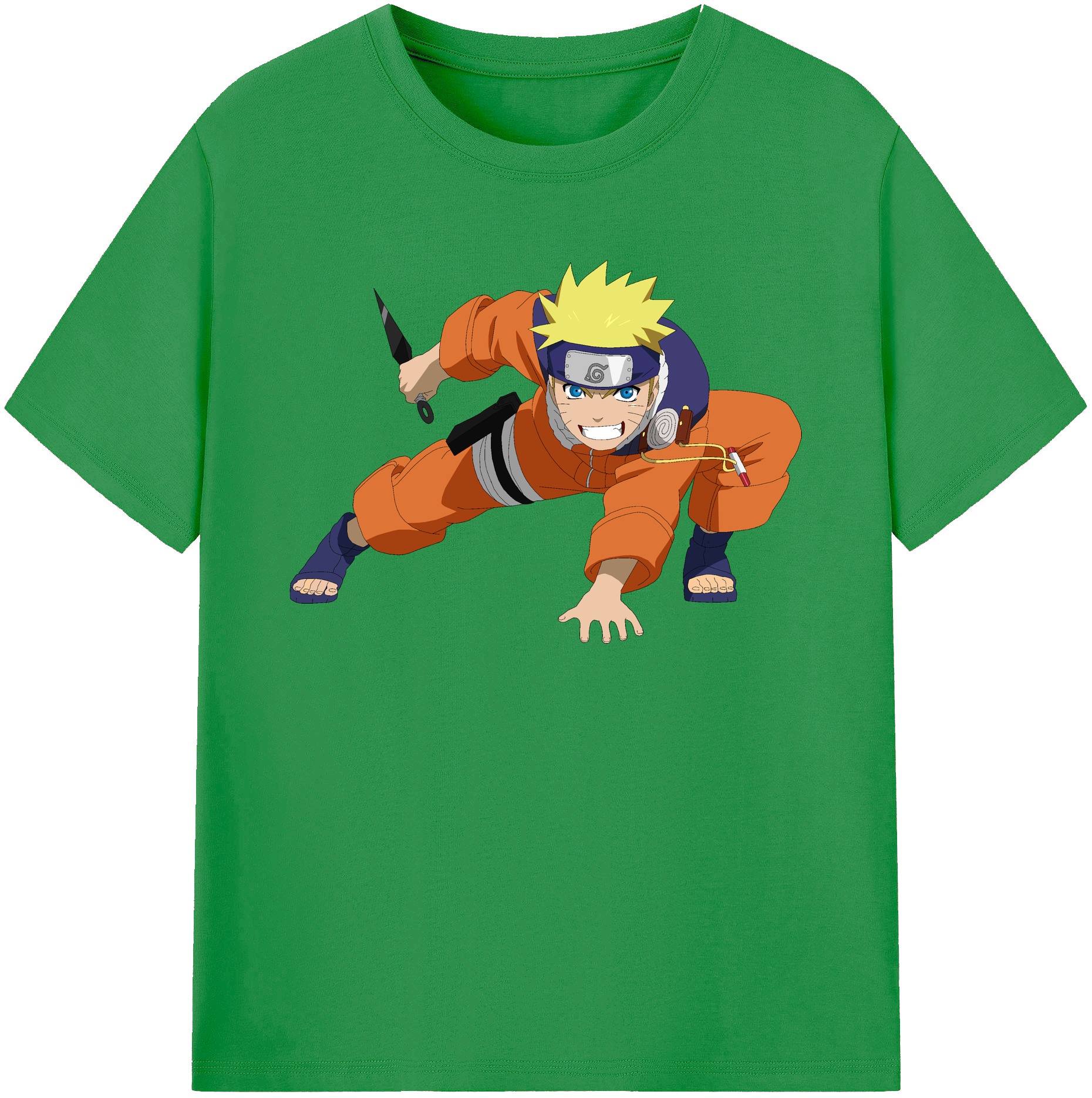 （画像用） NARUTO -ナルト- うずまき ナルト Uzumaki Naruto レディースカジュアルプリントTシャツ（綿100％）
