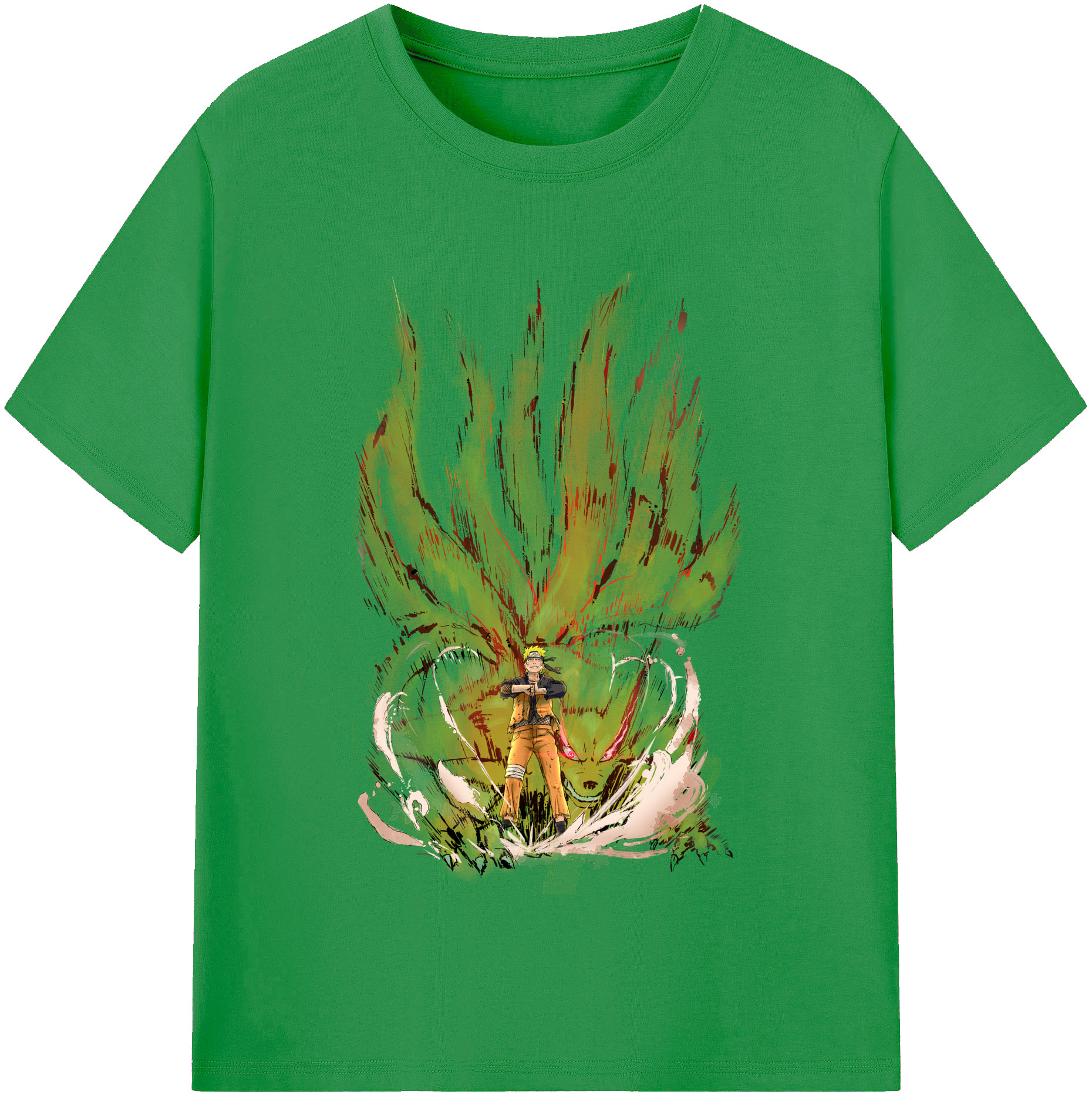 （画像用） NARUTO -ナルト- うずまき ナルト Uzumaki Naruto レディースカジュアルプリントTシャツ（綿100％）