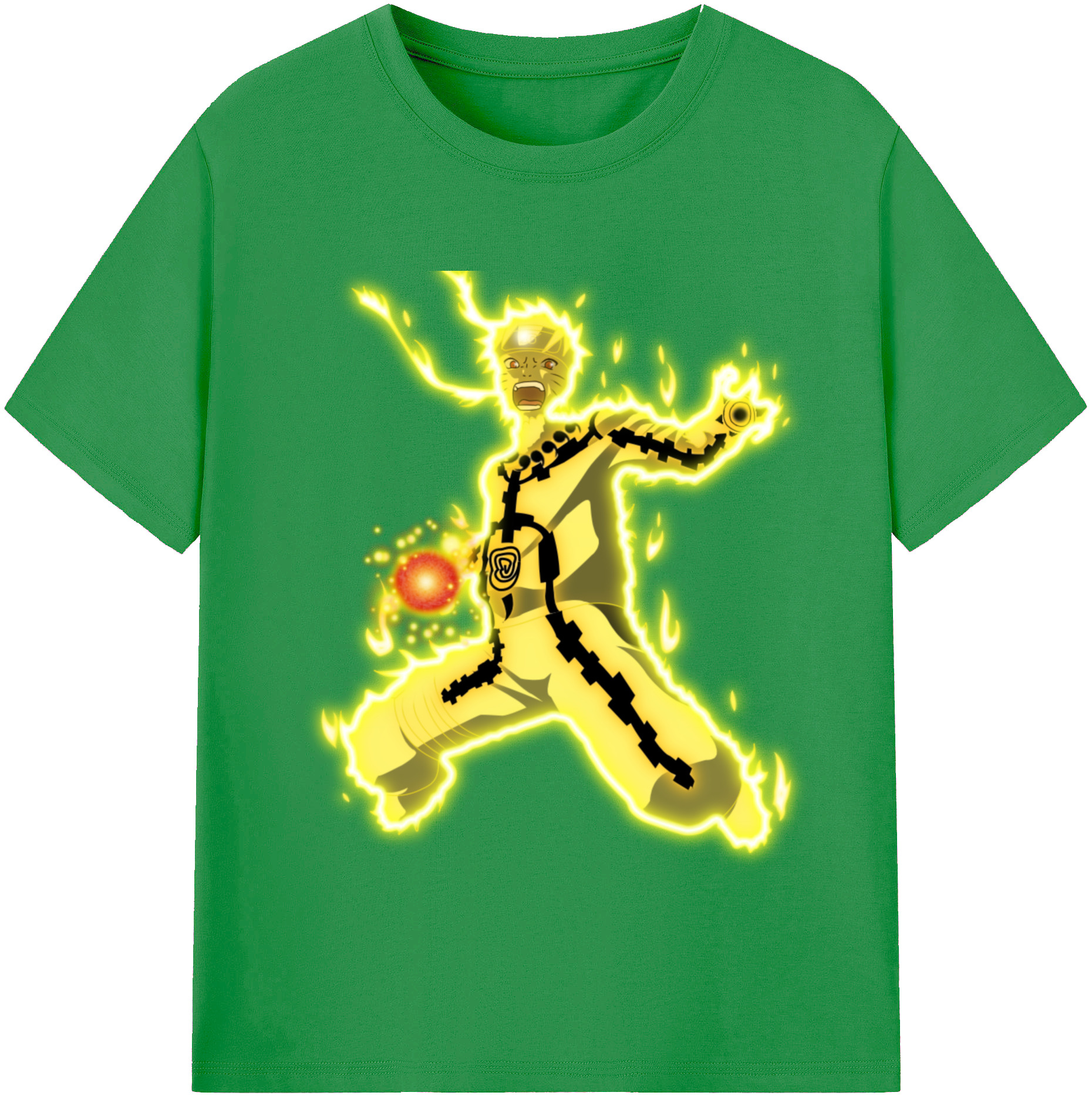 （画像用） NARUTO -ナルト- うずまき ナルト Uzumaki Naruto レディースカジュアルプリントTシャツ（綿100％）