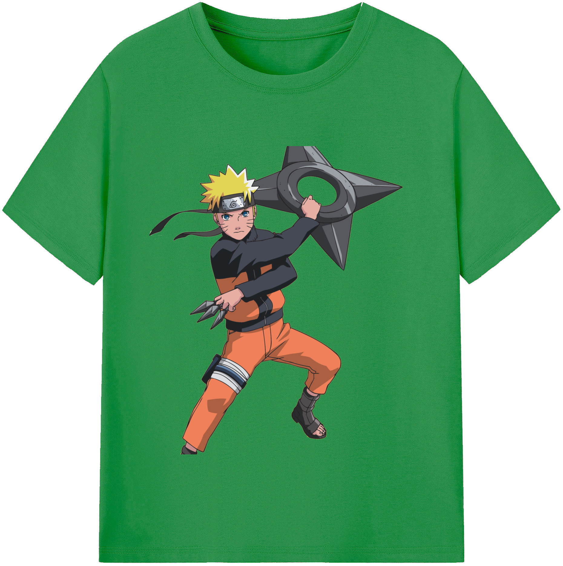 （画像用） NARUTO -ナルト- うずまき ナルト Uzumaki Naruto レディースカジュアルプリントTシャツ（綿100％）
