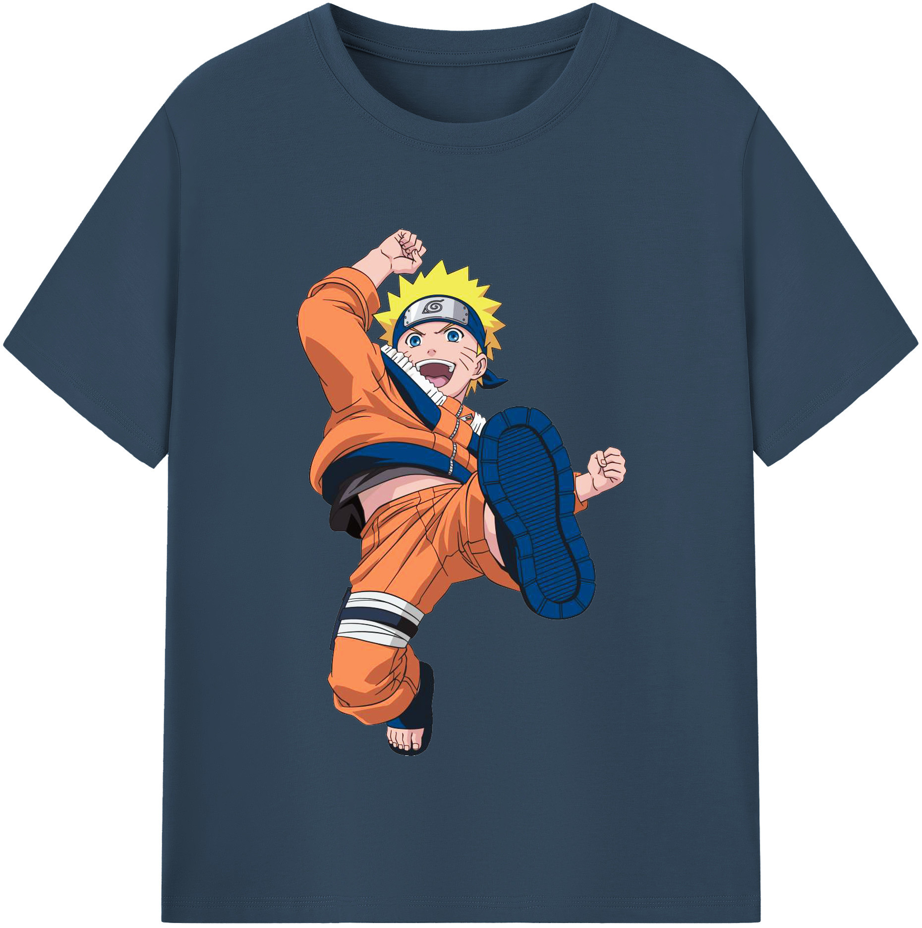 （画像用） NARUTO -ナルト- うずまき ナルト Uzumaki Naruto レディースカジュアルプリントTシャツ（綿100％）